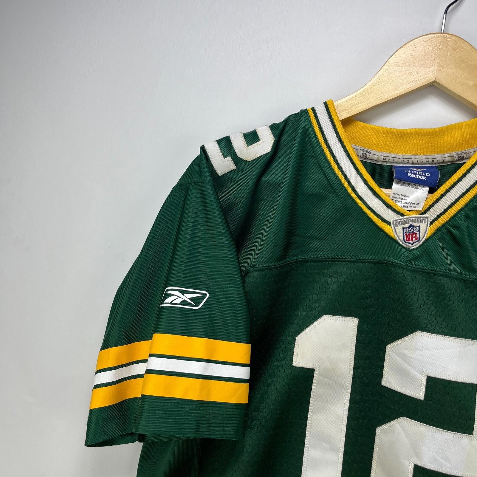 Reebok Vintage Green Bay Packers NFL Jersey Aaron Rogers Youth XL Size ONE SIZE - 3 Thumbnail
