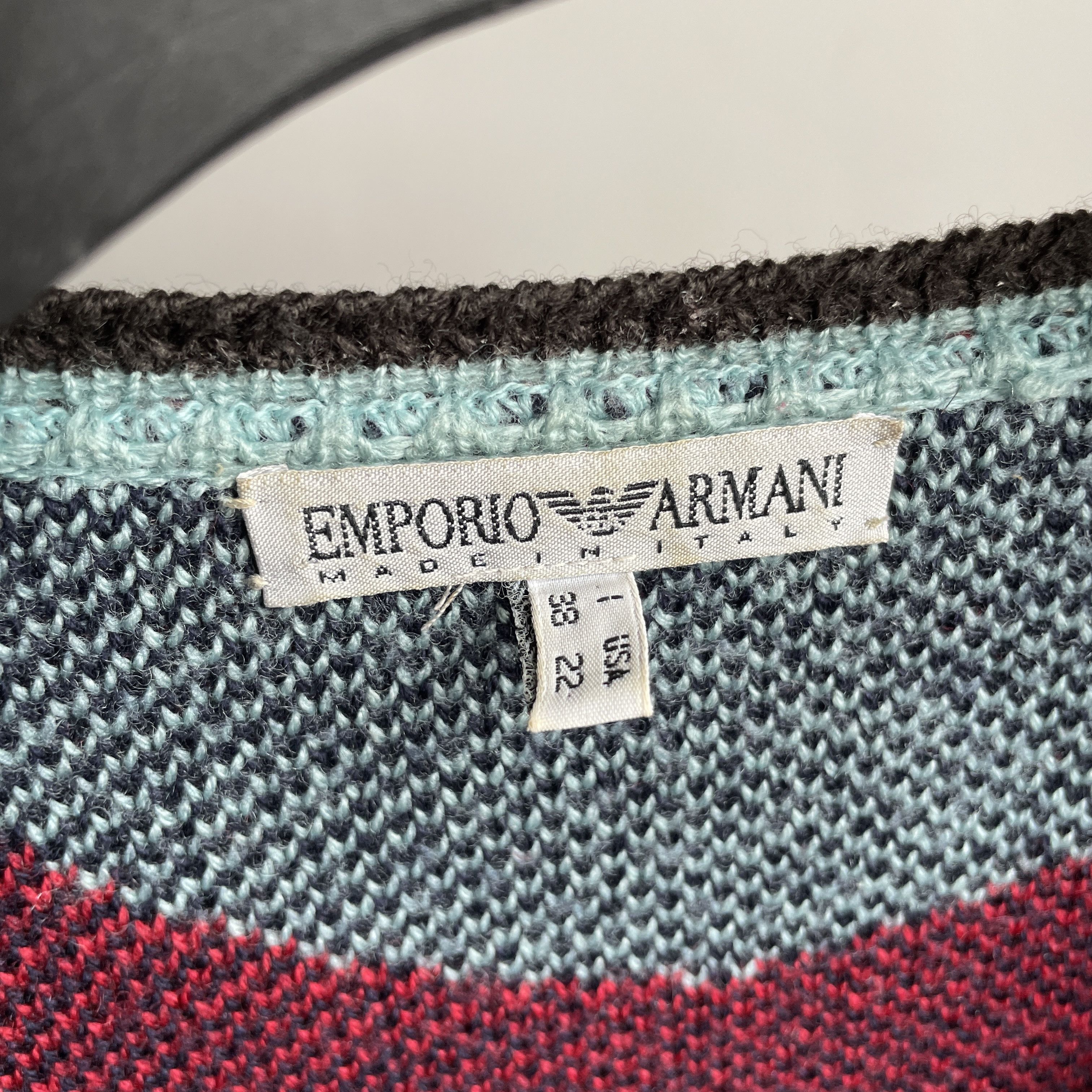 Emporio Armani Emporio Armani Vintage Wool Polka Dot Open Cardigan Jacket Size 3XL / US 20-22 - 10 Thumbnail