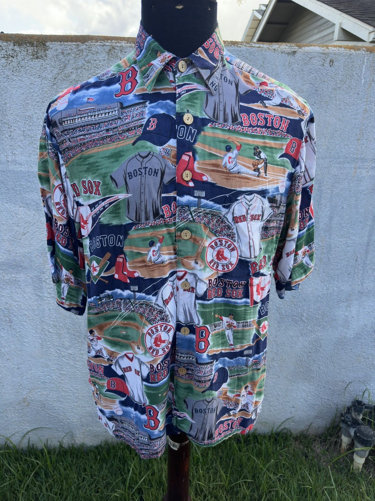 Reyn Spooner PreOwned Reyn Spooner Boston Red Sox Men's M Multicolored Size US M / EU 48-50 / 2 - 1 Thumbnail