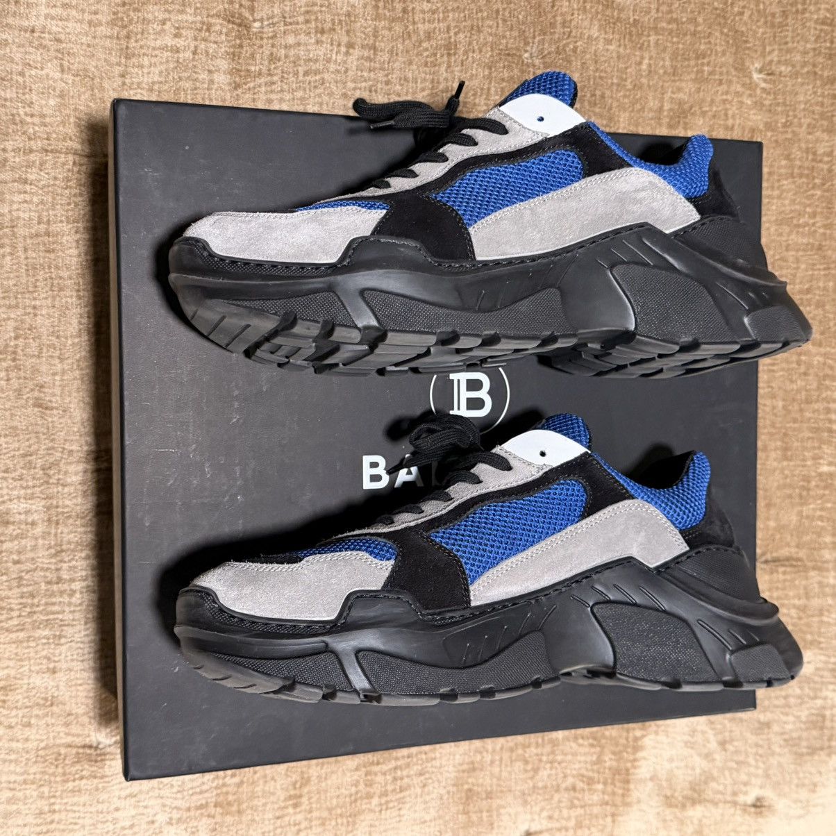 Balmain Balmain Jace Sneakers Blue/Gray Size 12 EU45 – Worn Once Size US 12 / EU 45 - 4 Thumbnail
