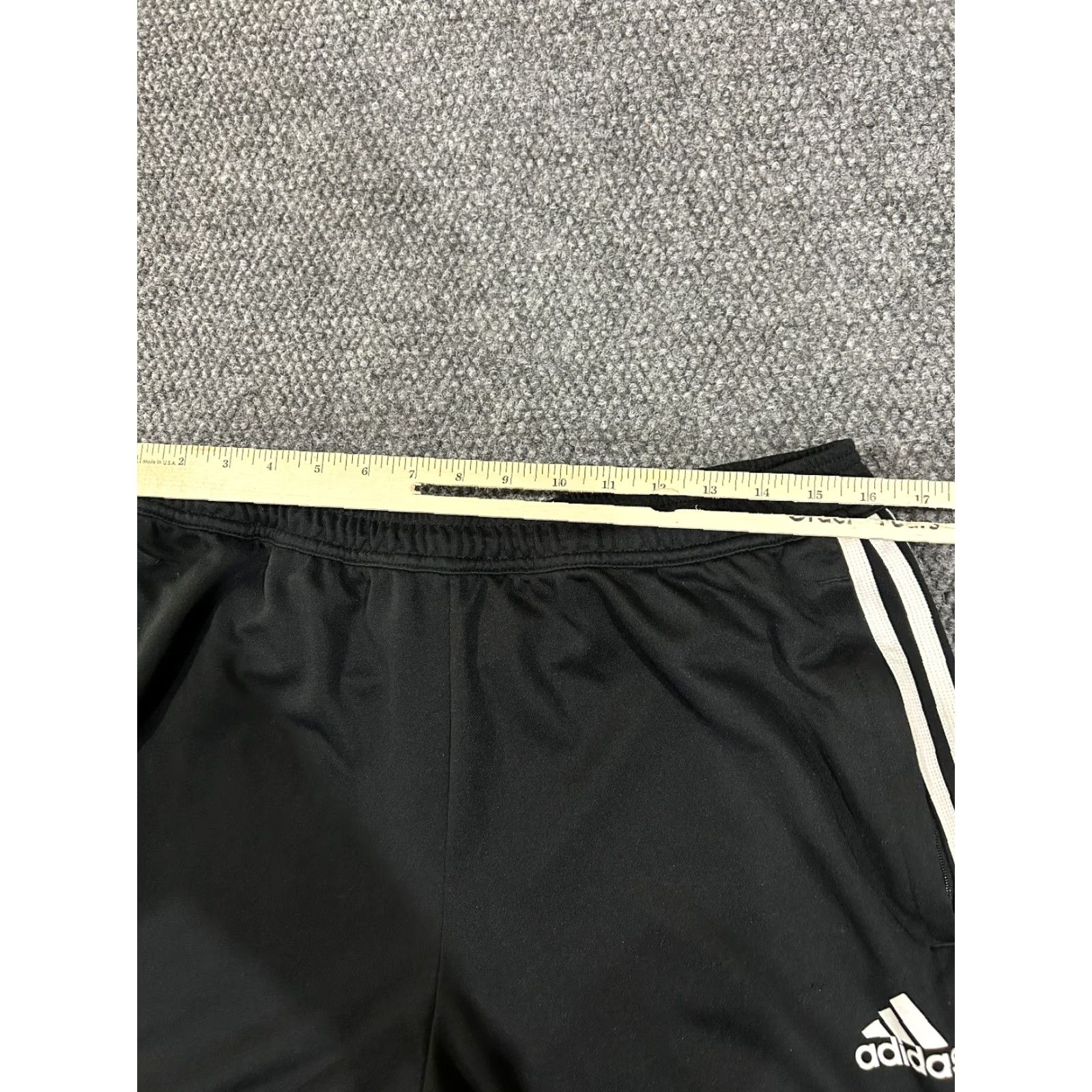Adidas Adidas Track Pants Mens XL Black Athletic Joggers Stretch Logo Straight Pants Size US 36 / EU 52 - 6 Thumbnail