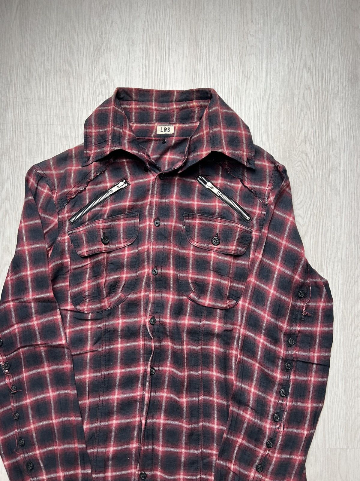 Le Grande Bleu (L.G.B.) L.G.B 48 Buttons & 2 Zip Distressed Shirt Detachable Collar Size US S / EU 44-46 / 1 - 6 Thumbnail
