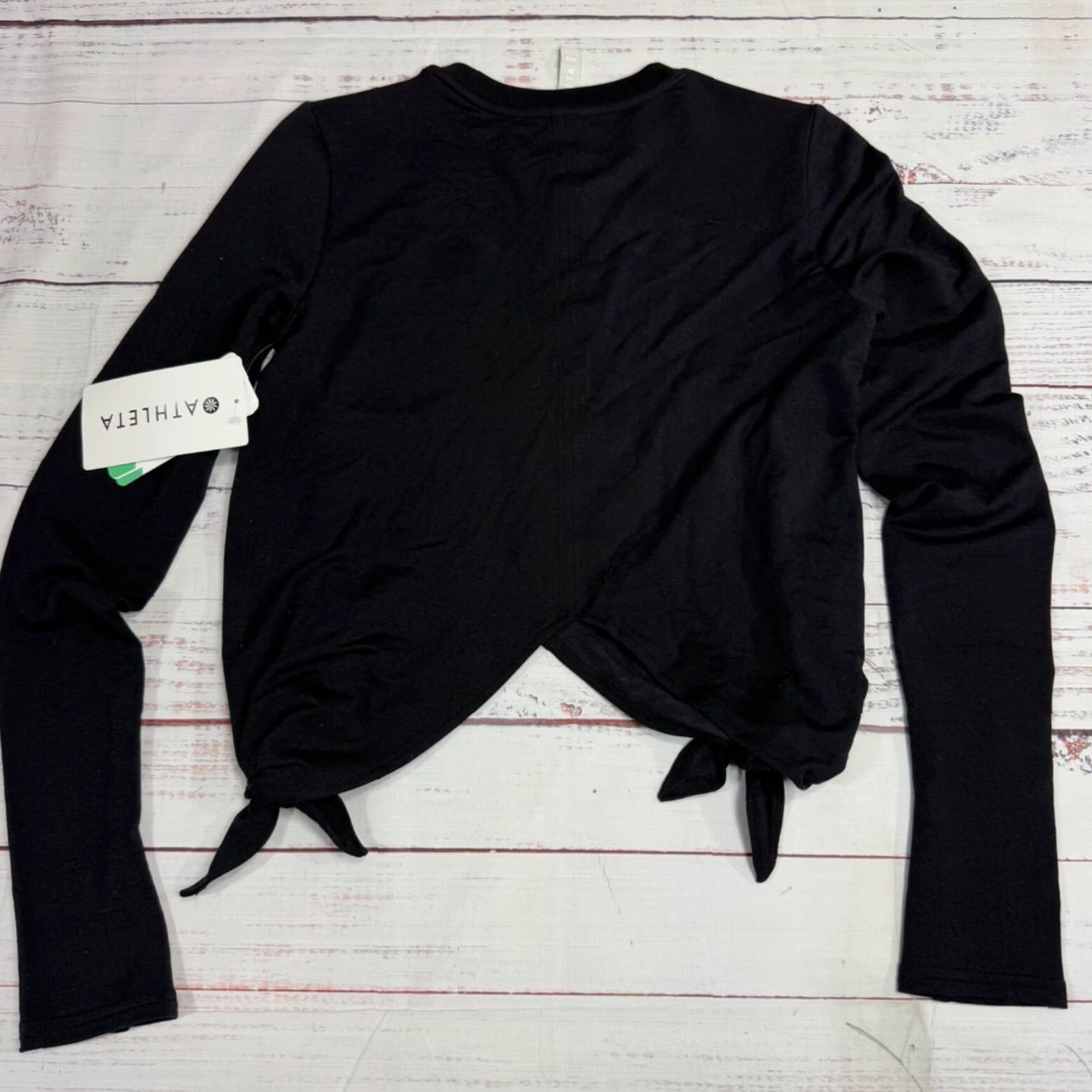 Athleta Athleta Womens Sweatshirt Pullover XS Black Long Sleeve Side Tie Samsara New XS Womens Black Sweatshirt Size XXS / US 00 / IT 34 - 5 Thumbnail