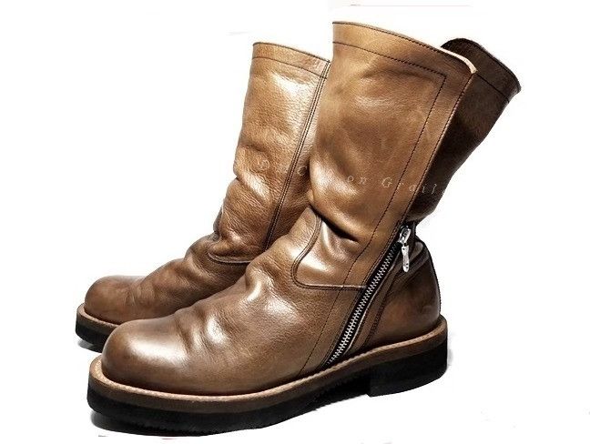 Maison MIHARA YASUHIRO Mihara Yasuhiro Brown Men's High-Top Rollable Boots Size US 9 / EU 42 - 1 Thumbnail