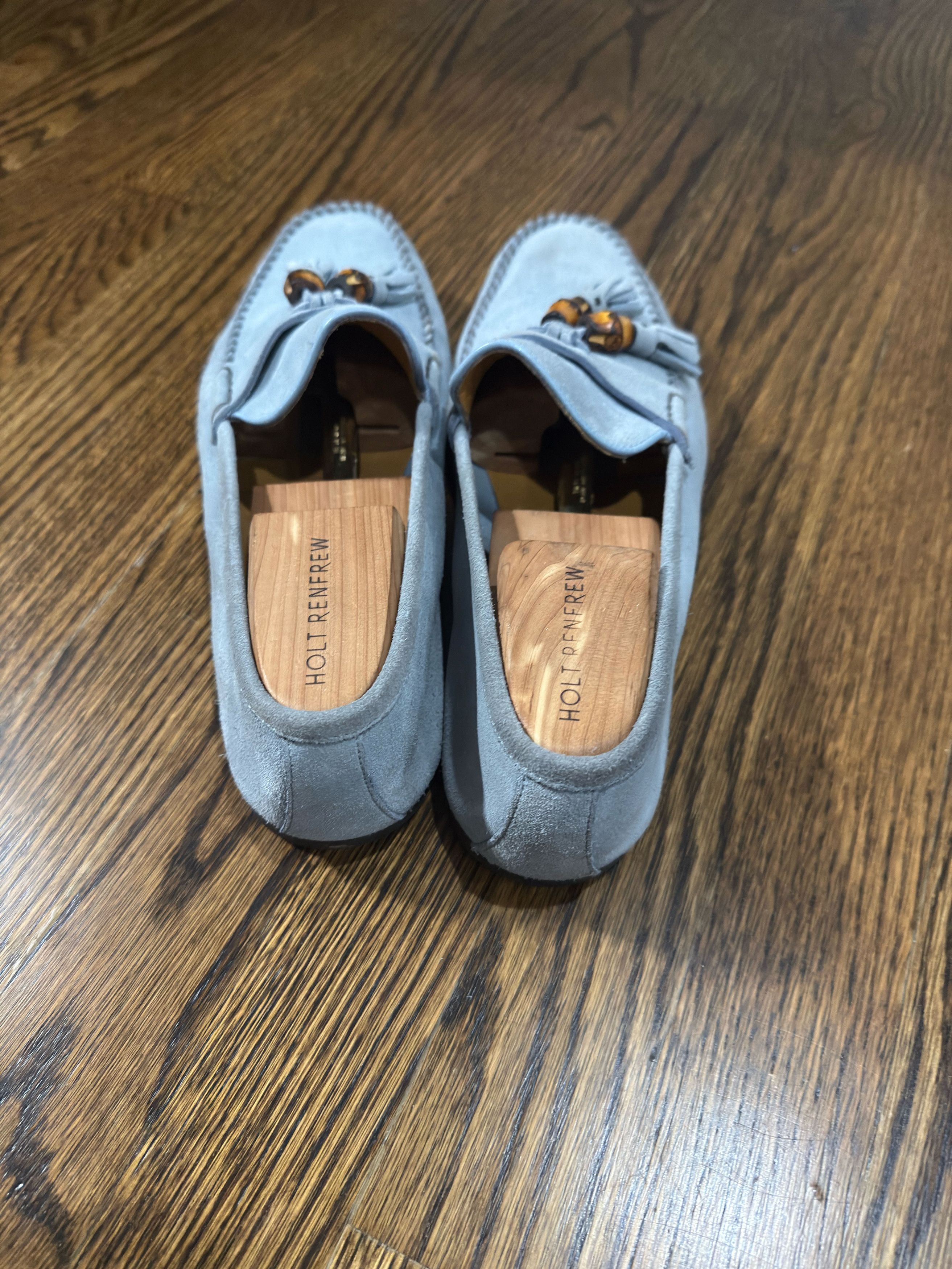 Gucci Gucci Bamboo Tassel Loafers Light Blue Suede Made in Italy Size US 9 / EU 42 - 3 Thumbnail
