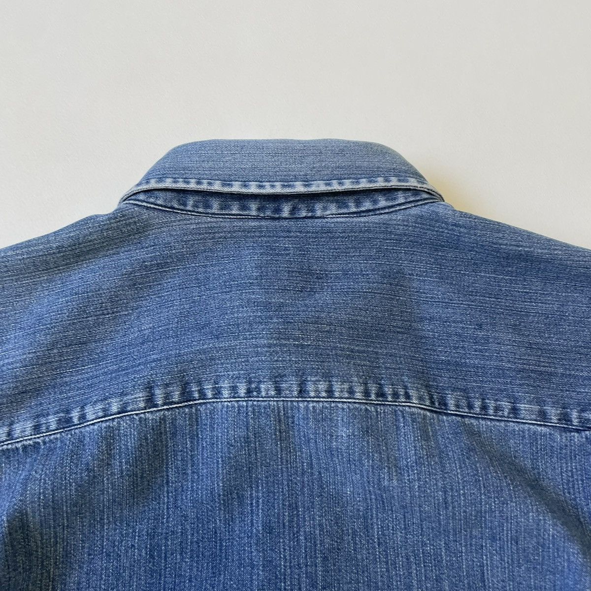 Helmut Lang 1998 Washed Blue Denim Military Shirt Size US M / EU 48-50 / 2 - 14 Thumbnail