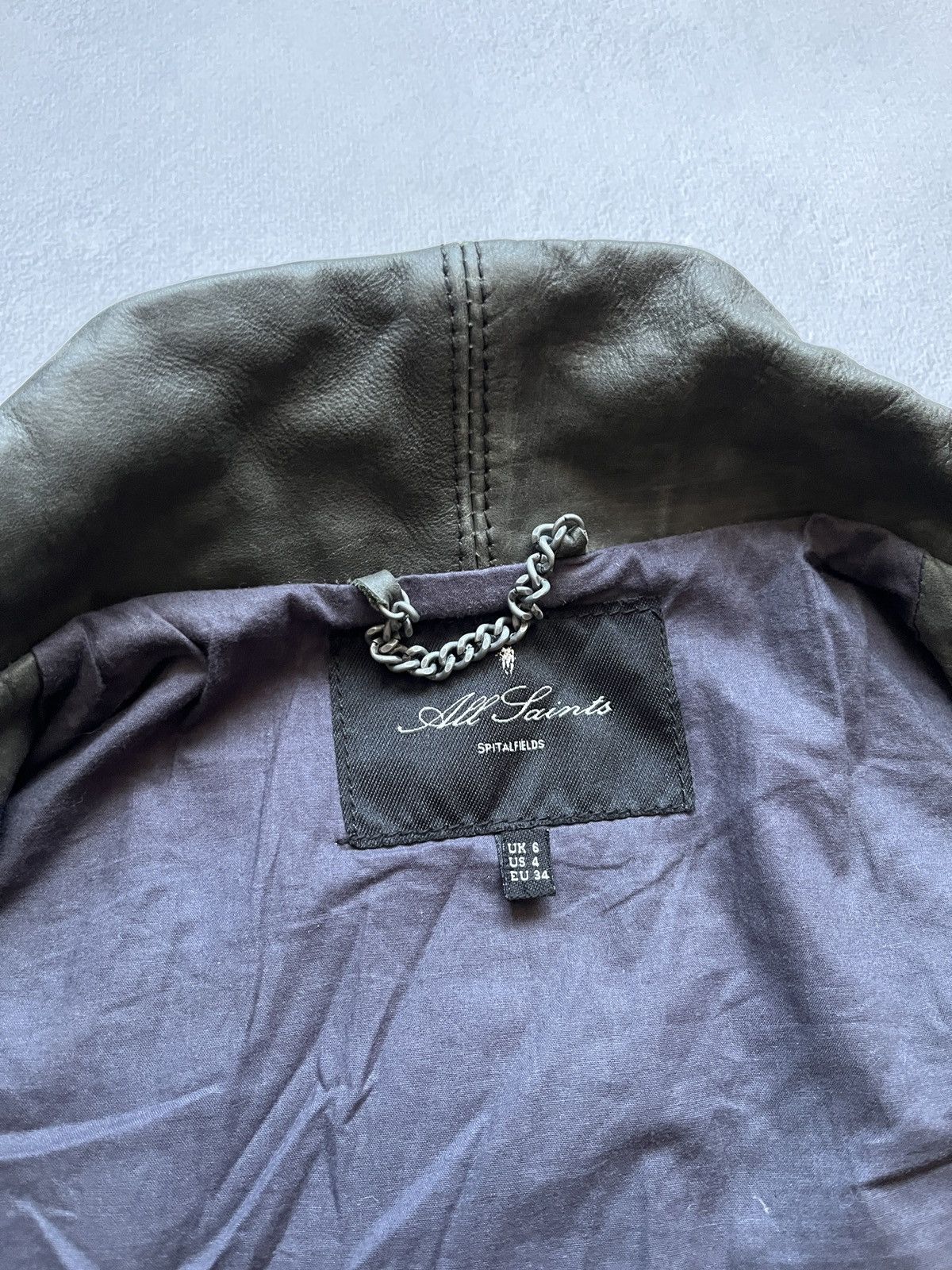 Allsaints All Saints Leather Jacket Women US 4 Size US XS / EU 42 / 0 - 7 Thumbnail
