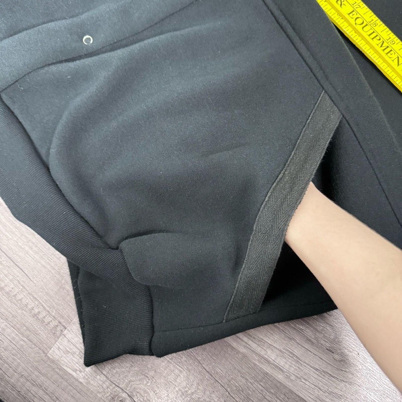 Vintage Vintage Black Snap Button Sweatshirt Vest Pockets Plus Size Size 3XL / US 20-22 - 4 Thumbnail