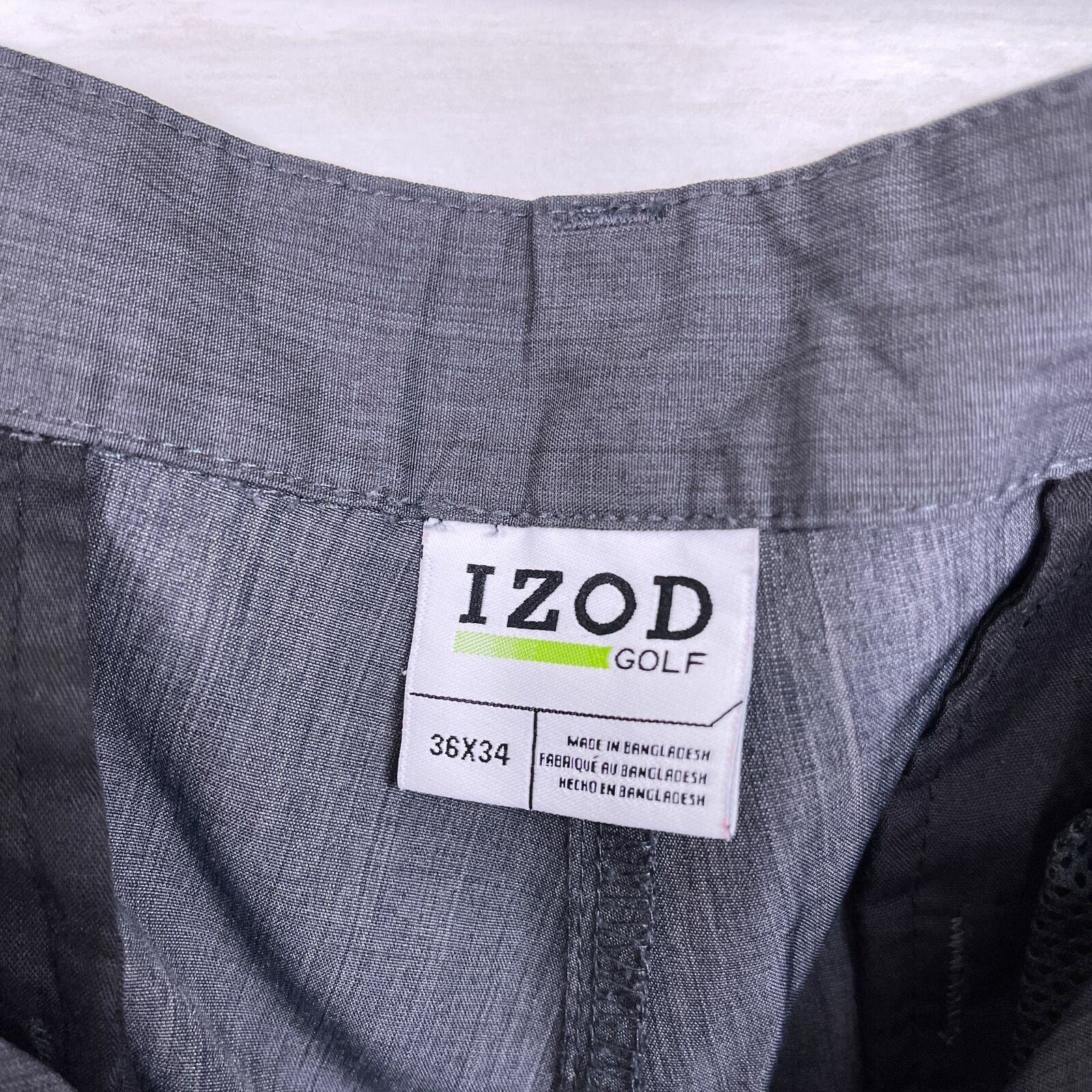 Izod IZOD Golf Flat Front Woven Pants Gray 4 Pocket Mens 36 Size US 36 / EU 52 - 6 Thumbnail