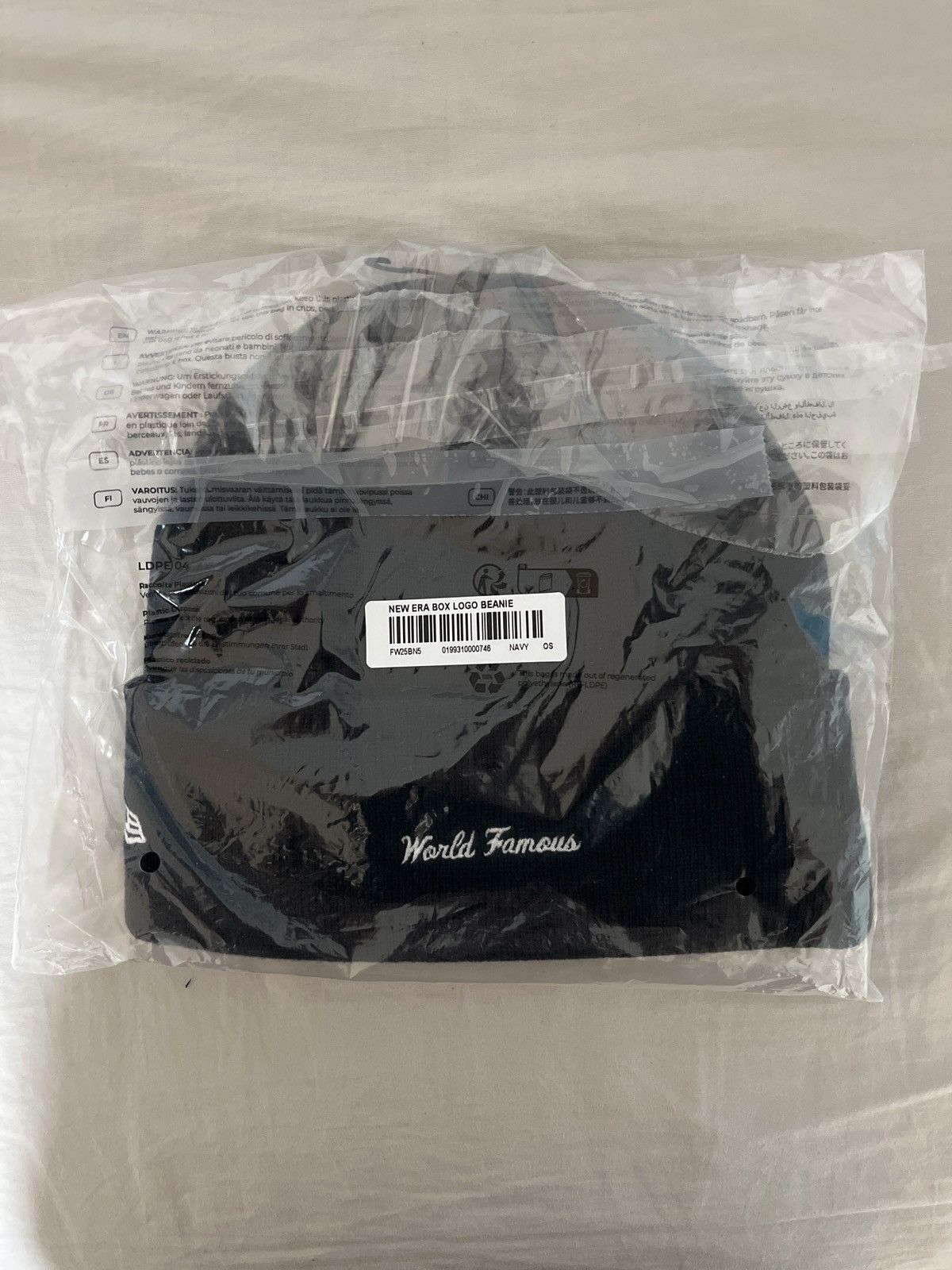 Supreme Beanie supreme new era navy Size ONE SIZE - 1 Thumbnail