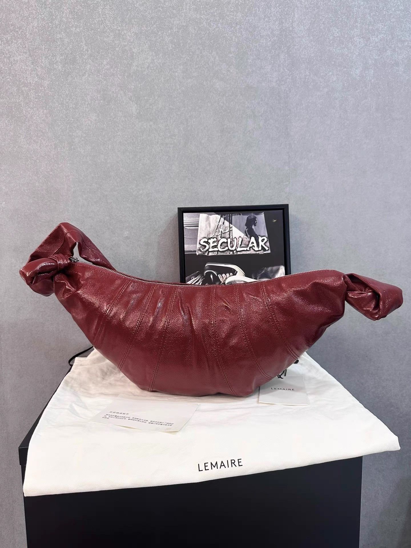 Lemaire Lemaire 24SS Brick Red Medium Croissant Bag K34 Size ONE SIZE - 2 Thumbnail