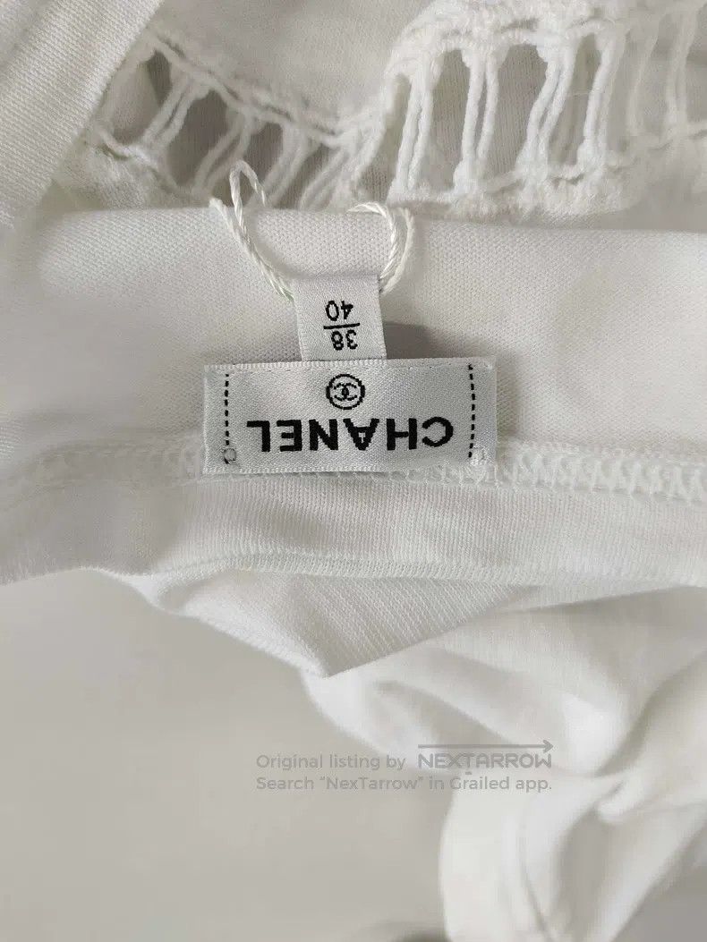 Chanel Chanel Double C white T-shirt Size XS / US 0-2 / IT 36-38 - 3 Thumbnail