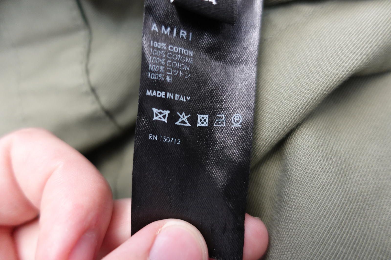 Amiri Amiri Bleached Bandana Overshirt in Olive Green Size US XL / EU 56 / 4 - 8 Thumbnail