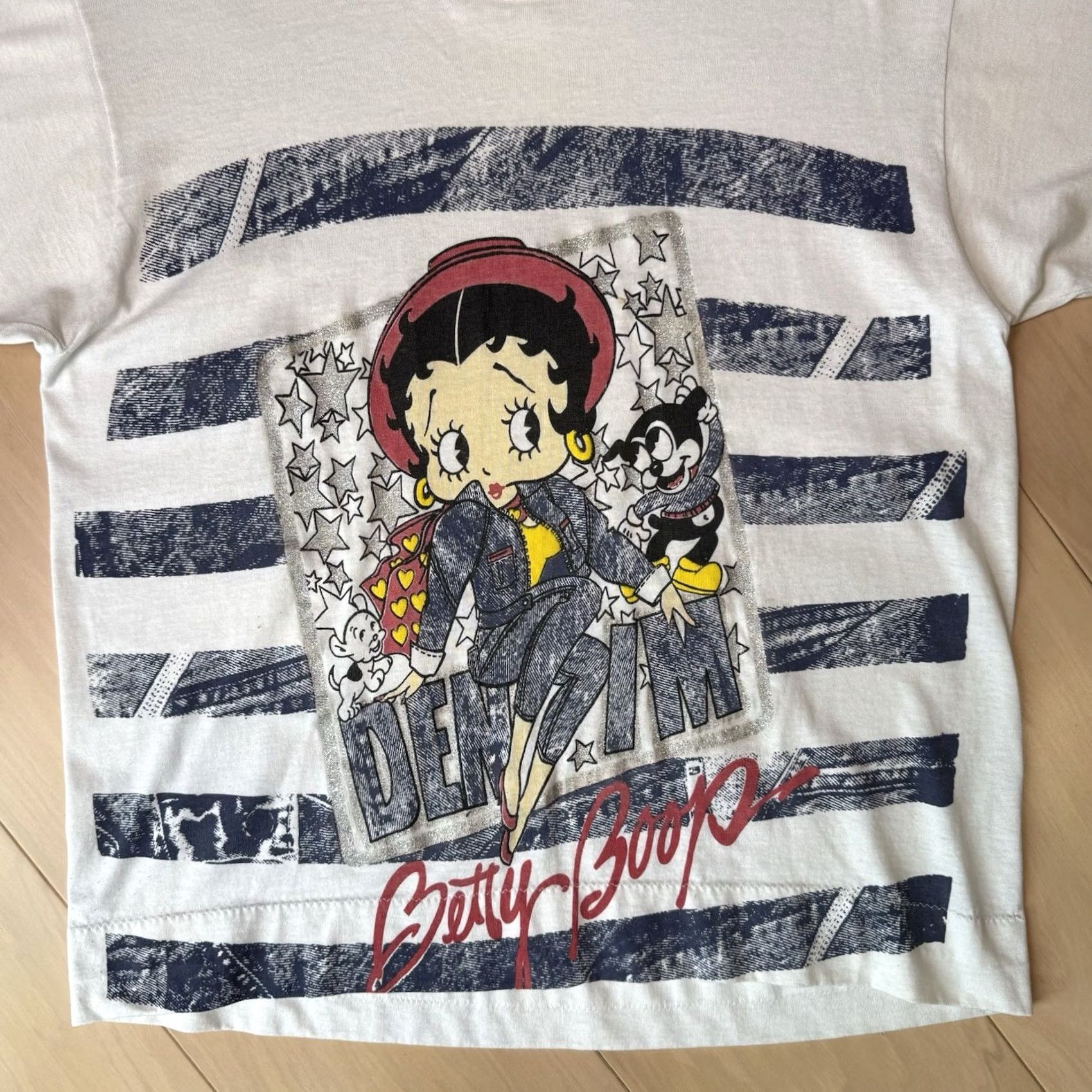 Vintage VINTAGE Betty Boop Shirt L White 90s Screen Stars Cartoon All Over Print Mens Shirt Size US L / EU 52-54 / 3 - 5 Thumbnail