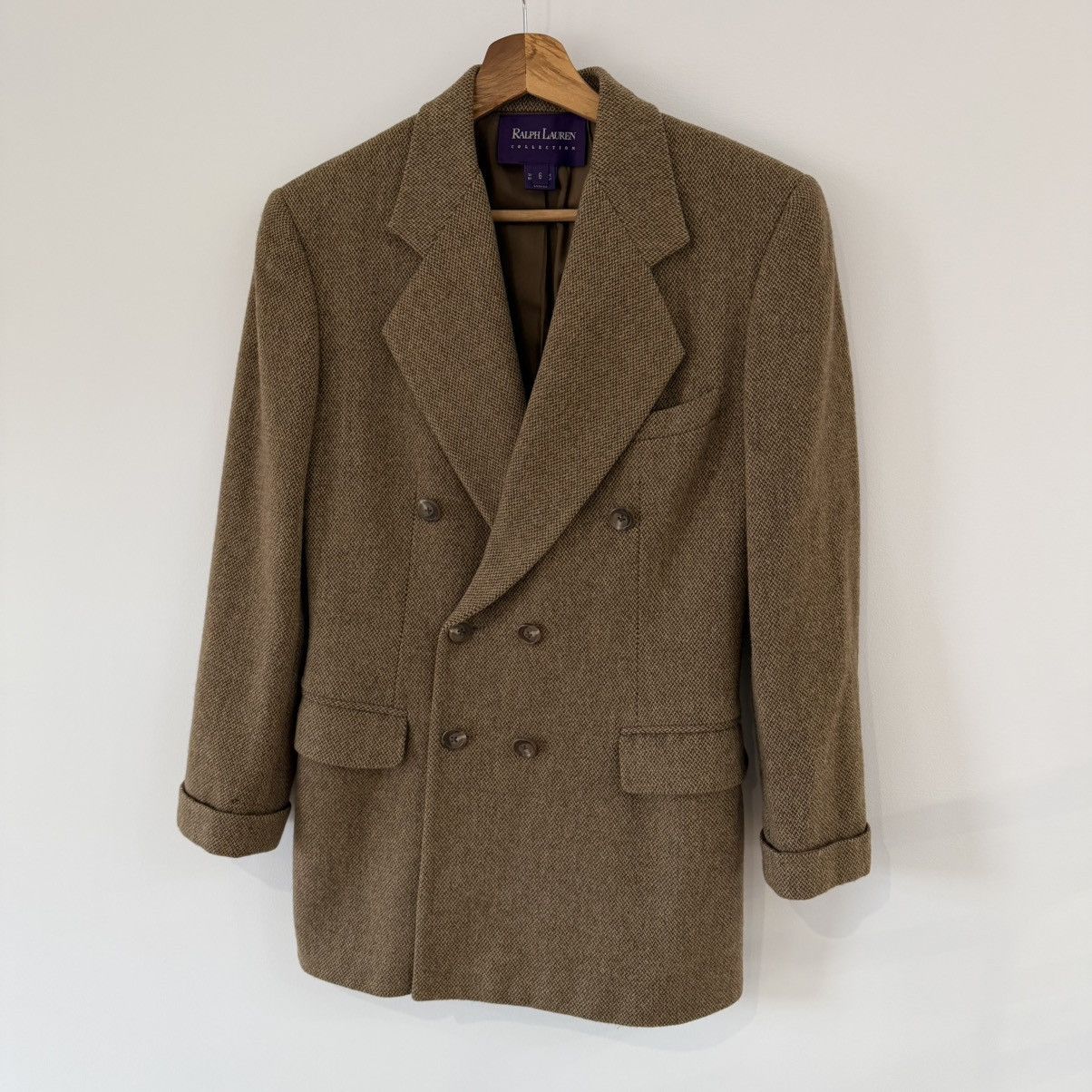 Ralph Lauren Purple Label VINTAGE RALPH LAUREN DOUBLE BREASTED CASHMERE BLAZER Size M / US 6-8 / IT 42-44 - 6 Thumbnail