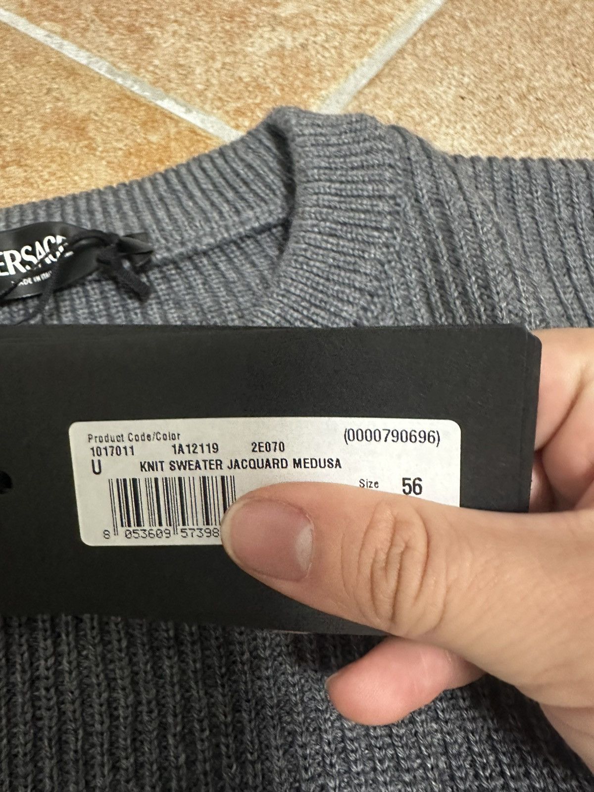 Versace Versace Grey Sweatshirt Size US XL / EU 56 / 4 - 5 Thumbnail
