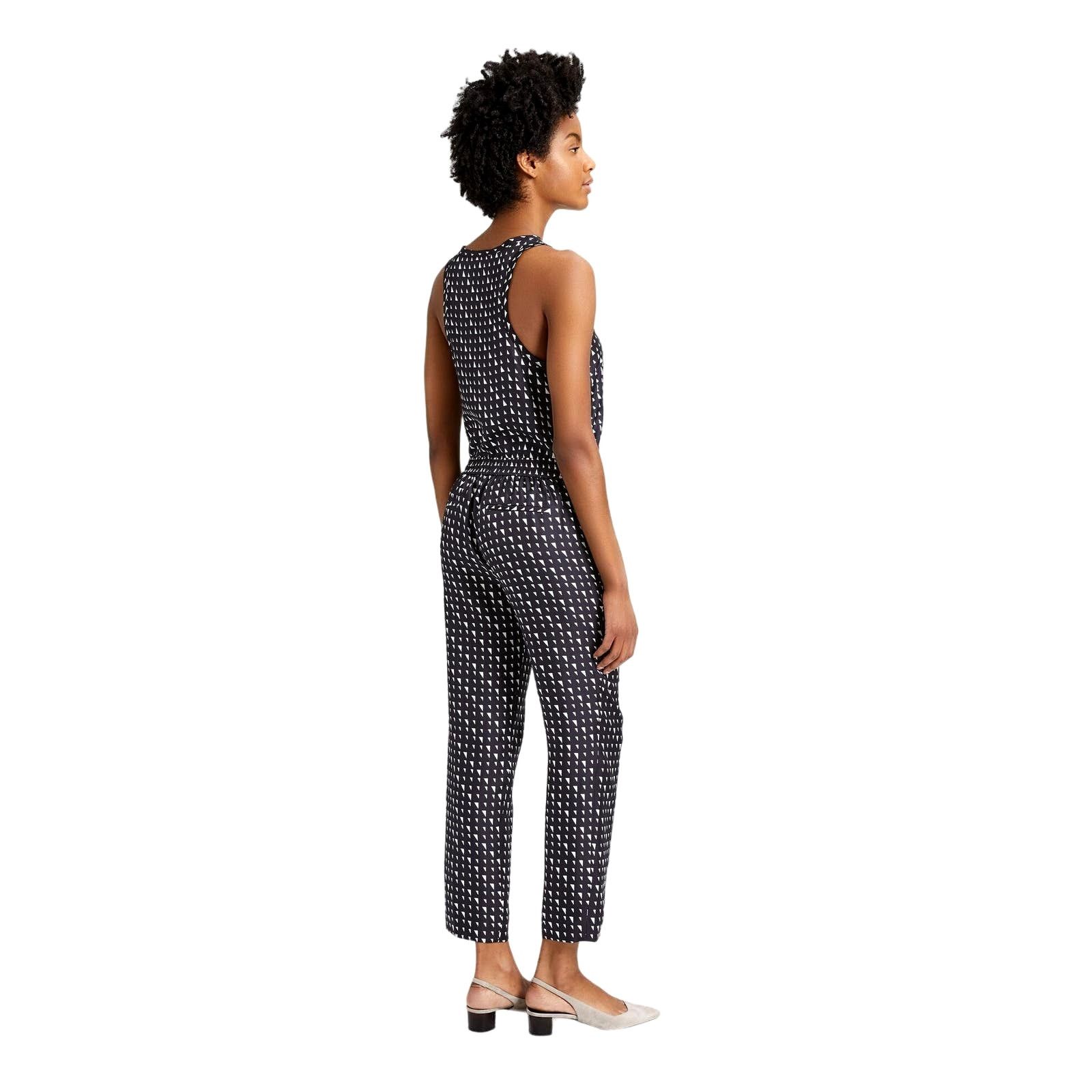 Theory Theory Silk Pull-On Trousers in Black/White | Size 10 Size 32" / US 10 / IT 46 - 6 Thumbnail