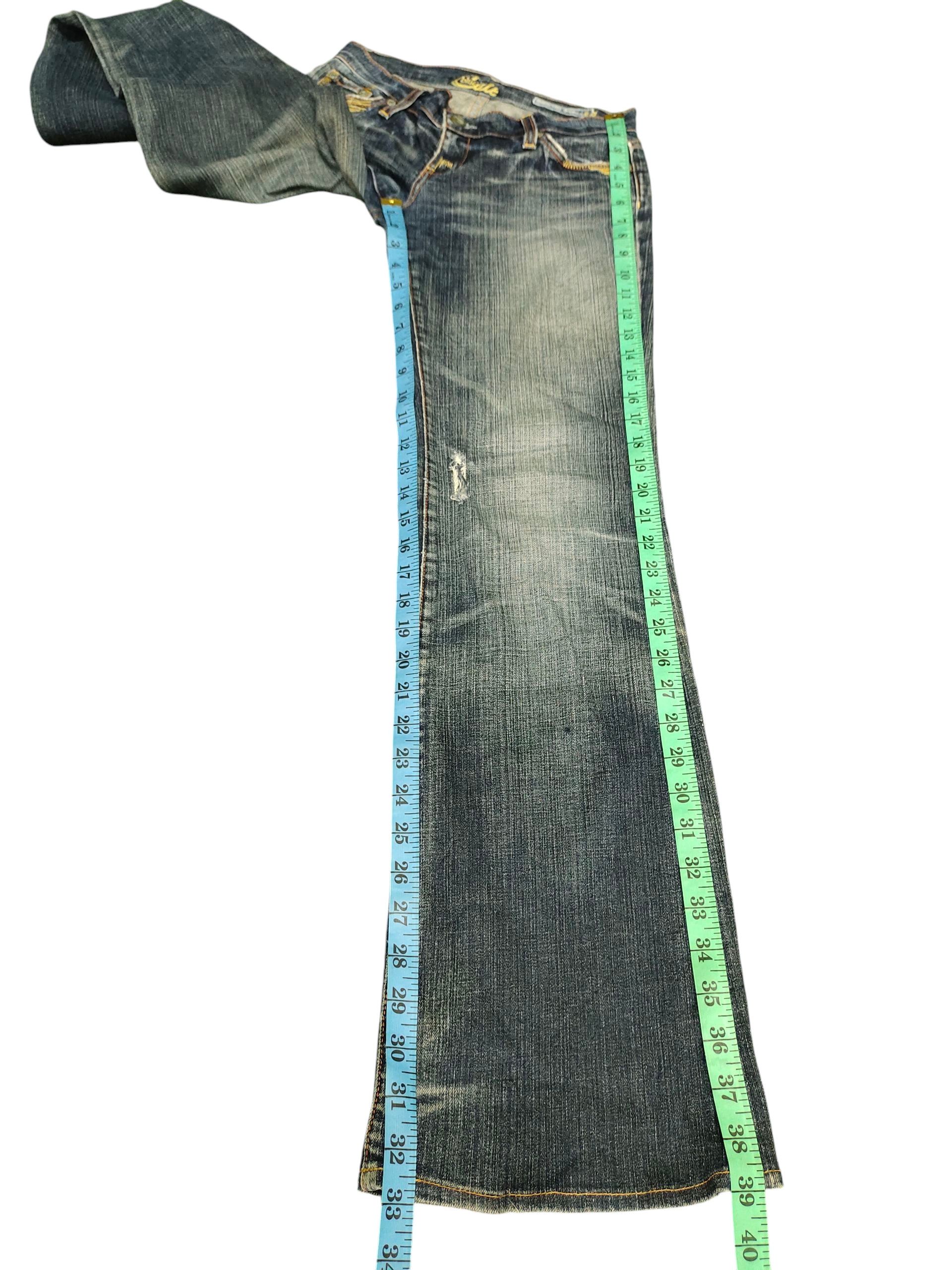 Hysteric Glamour Flare Jeans Blue Cult Clawmark Distress Bootcut Low Rise Y2k Size 26" / US 2 / IT 38 - 14 Thumbnail