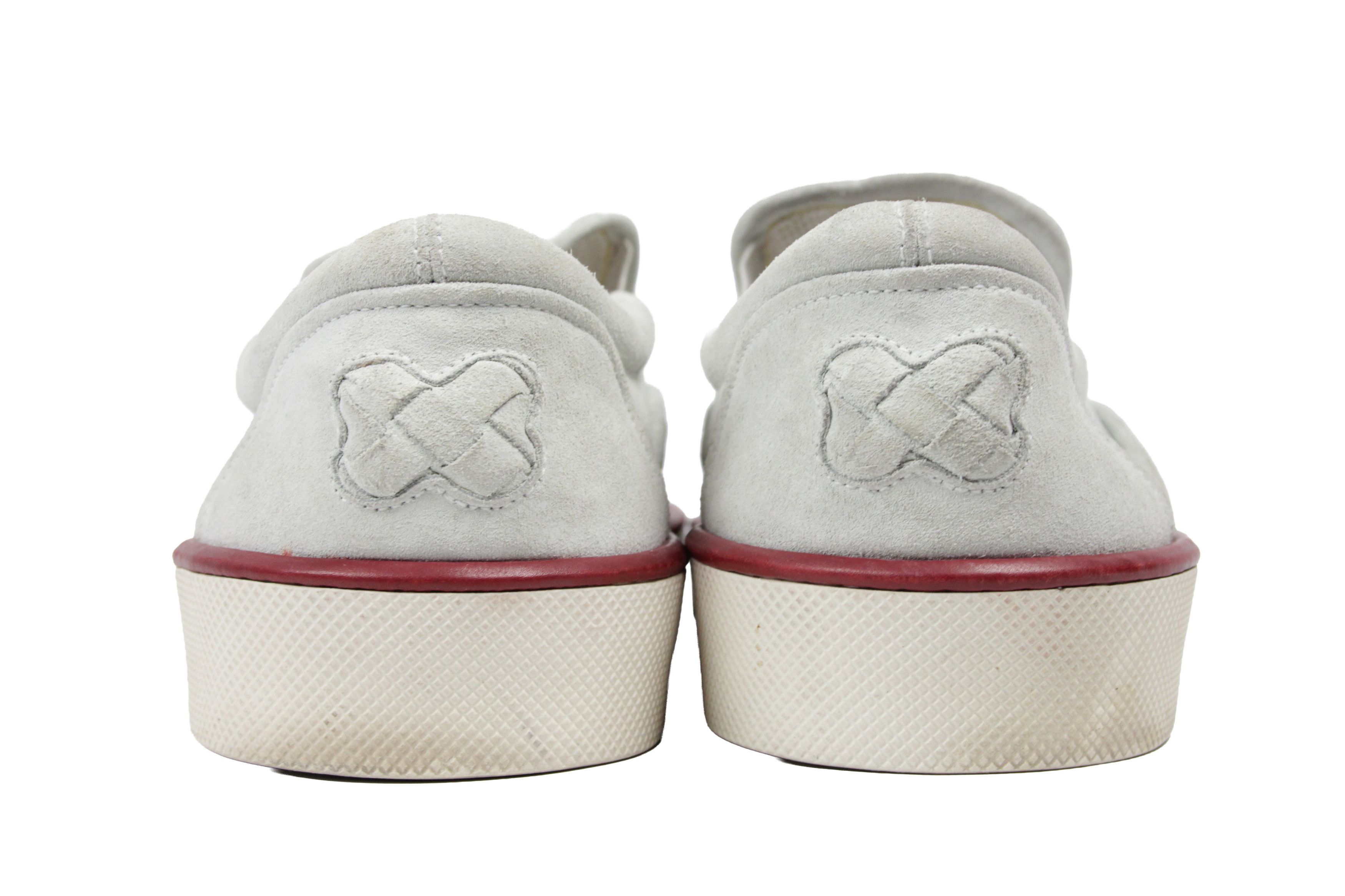 Bottega Veneta Intrecciato Woven Suede Slip Ons Size US 12 / EU 45 - 9 Thumbnail