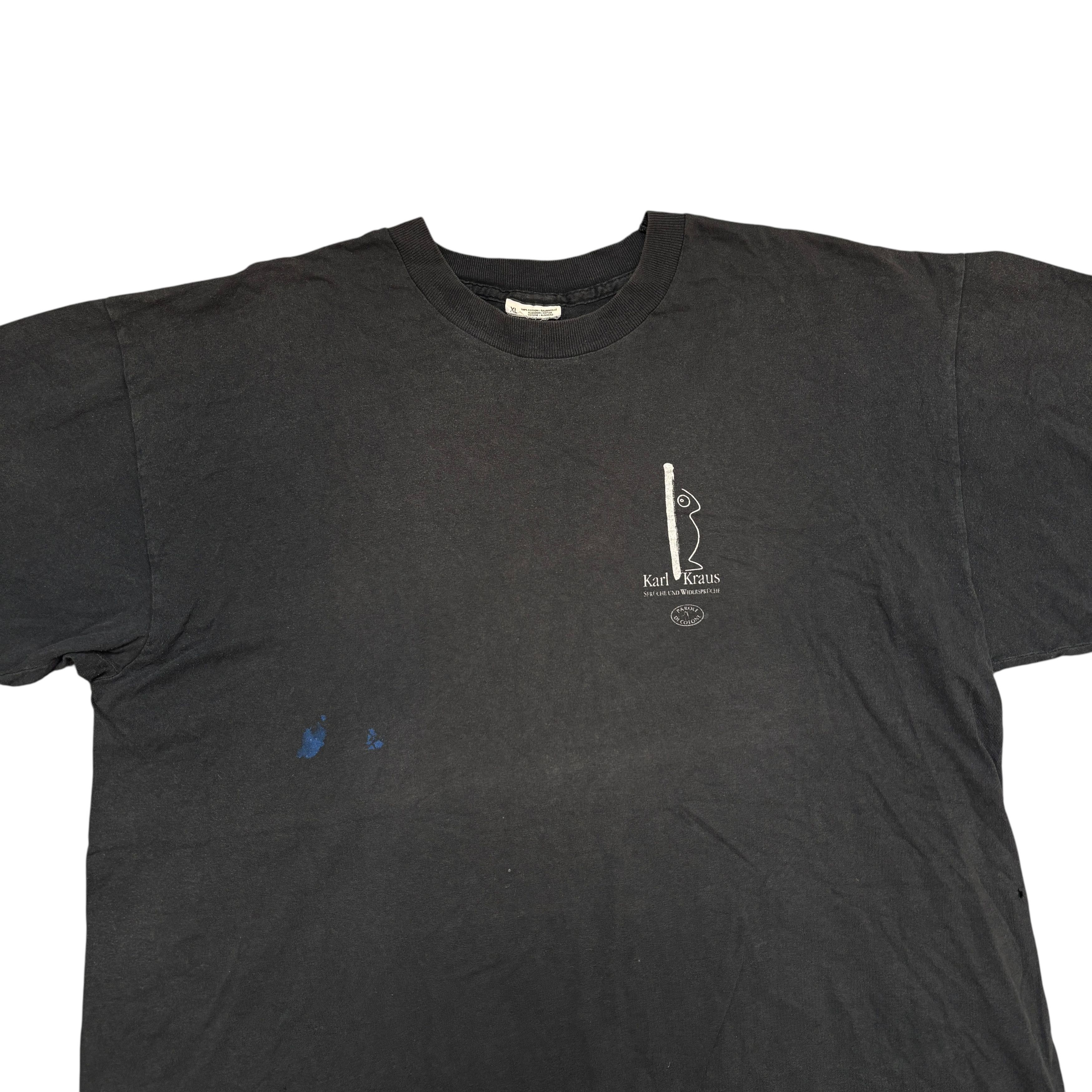 Band Tees Vintage Book Shirt Karl Kraus 90s Single Stitch Art Tee Size US XL / EU 56 / 4 - 3 Thumbnail