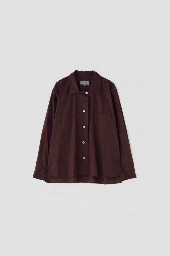 Margaret Howell MARGARET HOWELL Burgundy Shirt 24AW Size US M / EU 48-50 / 2 - 1 Thumbnail