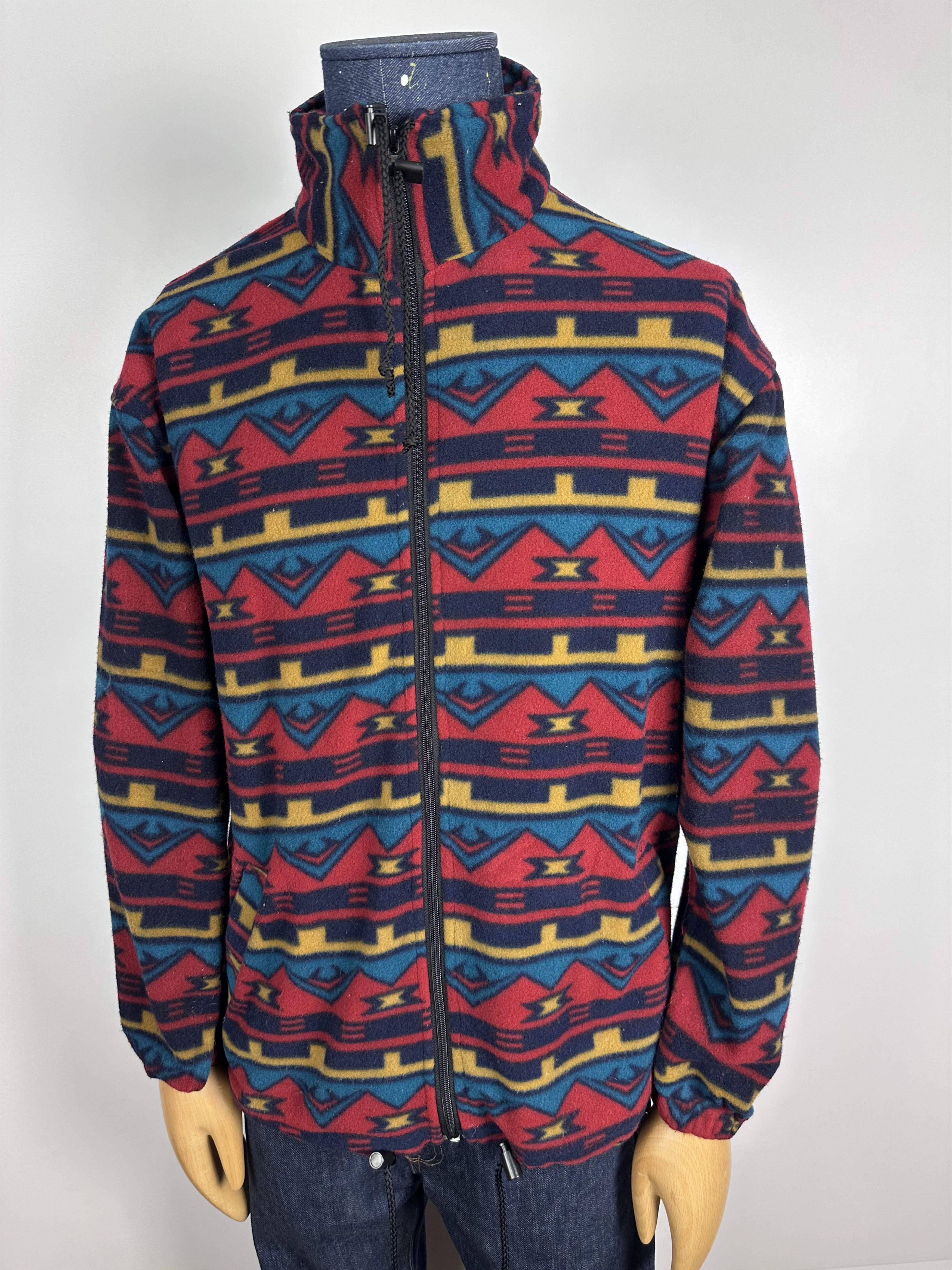 Vintage vintage FLEECE sweater Full Zip retro wear men's 90s jumper Size US M / EU 48-50 / 2 - 1 Thumbnail