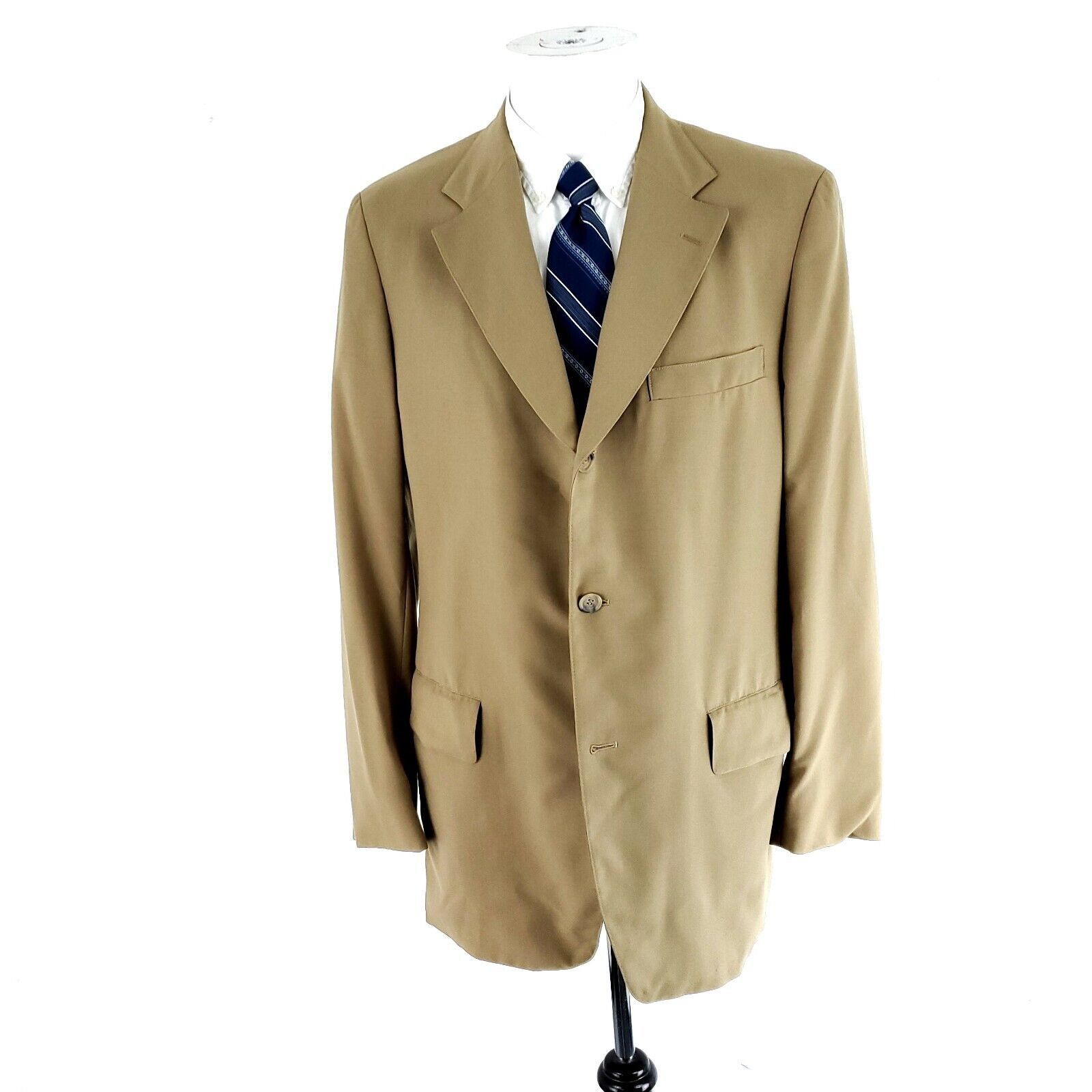 Brooks Brothers Brooks Brothers 346 Wool 3 Button Blazer 40L Tan Size 40L - 3 Thumbnail