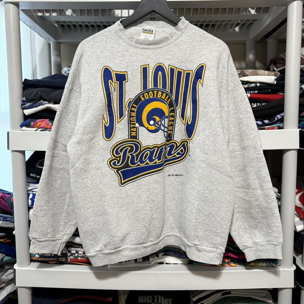 NFL × Vintage Vintage St Louis Rams NFL Sweatshirt XL Crewneck 1996 Size US XL / EU 56 / 4 - 1 Thumbnail