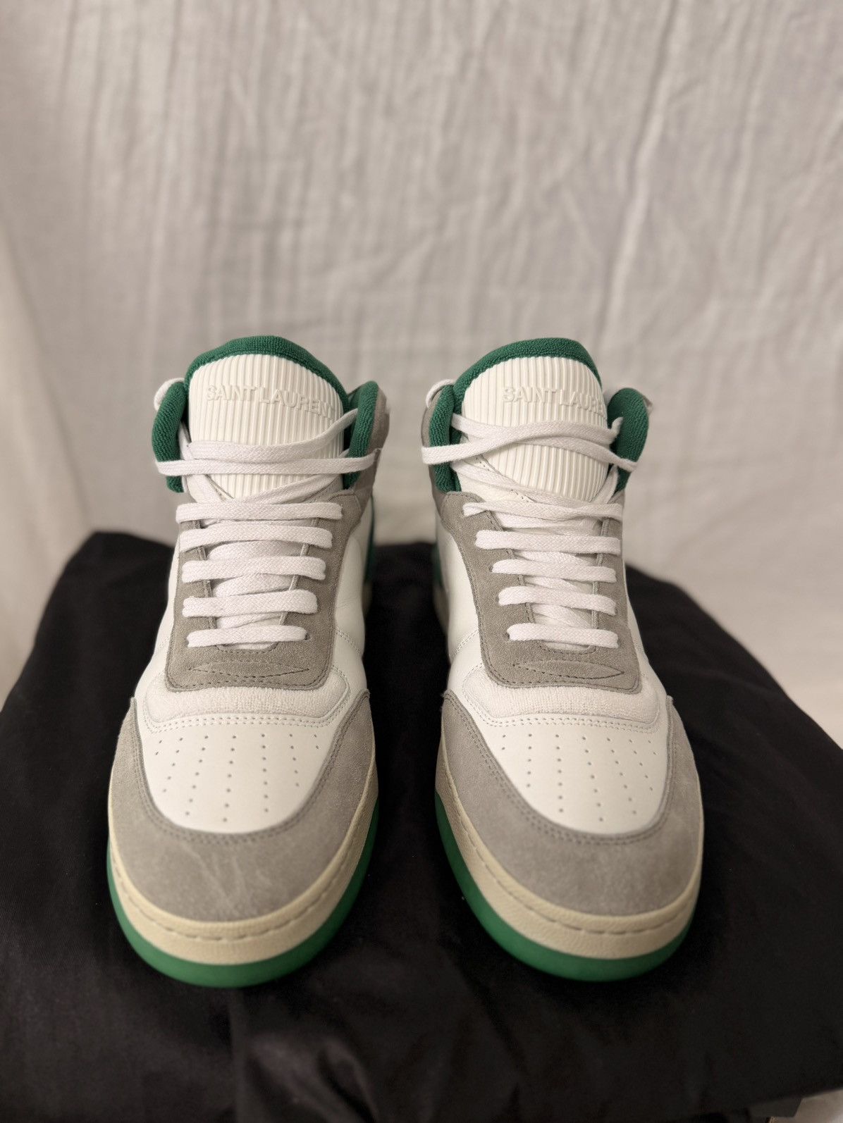 Yves Saint Laurent Saint Laurent SL 80 High Top Lace Up Sneakers Size US 11 / EU 44 - 1 Thumbnail