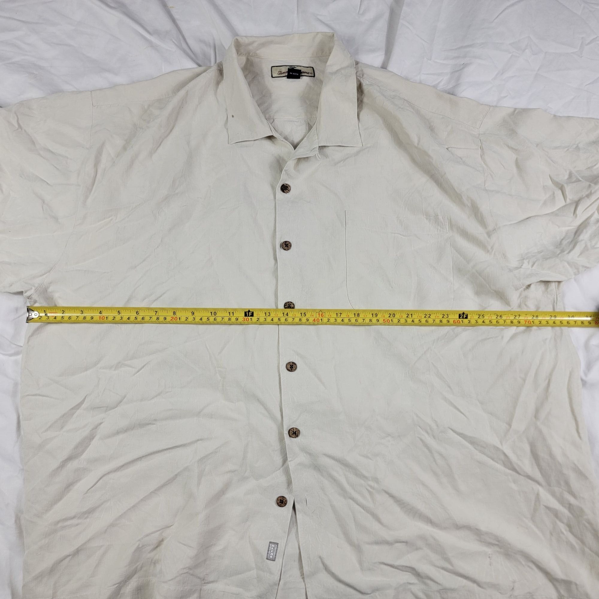 Tommy Bahama Tommy Bahama Mens 2XL XXL White Honda Silk Shirt Short Sleev Size US XXL / EU 58 / 5 - 8 Thumbnail