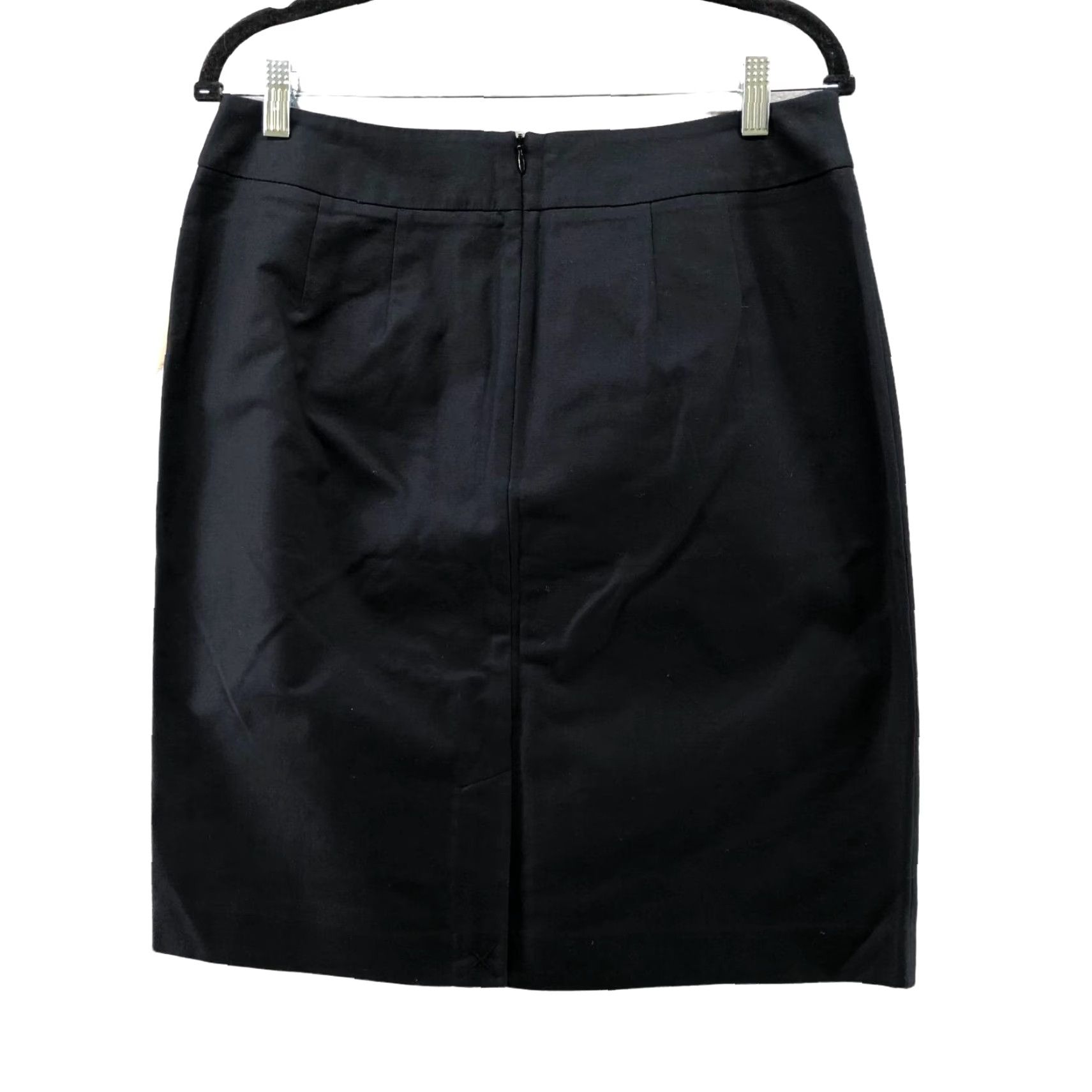 Coldwater Creek NWT Coldwater Creek Black Pencil Skirt 12P Cotton Stretch Career Workwear Womens Size 34" / US 12 / IT 48 - 2 Thumbnail