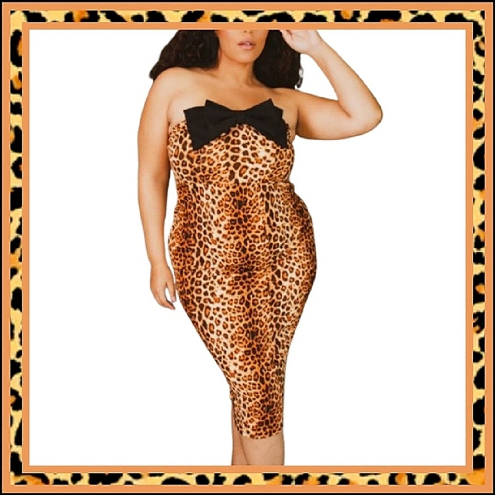 Other BELLAMY ☆ CHIC LEOPARD PRINT ☆ STRAPLESS DRESS ☆ 4x ☆ NWT Size 4XL / US 24-26 - 1 Thumbnail