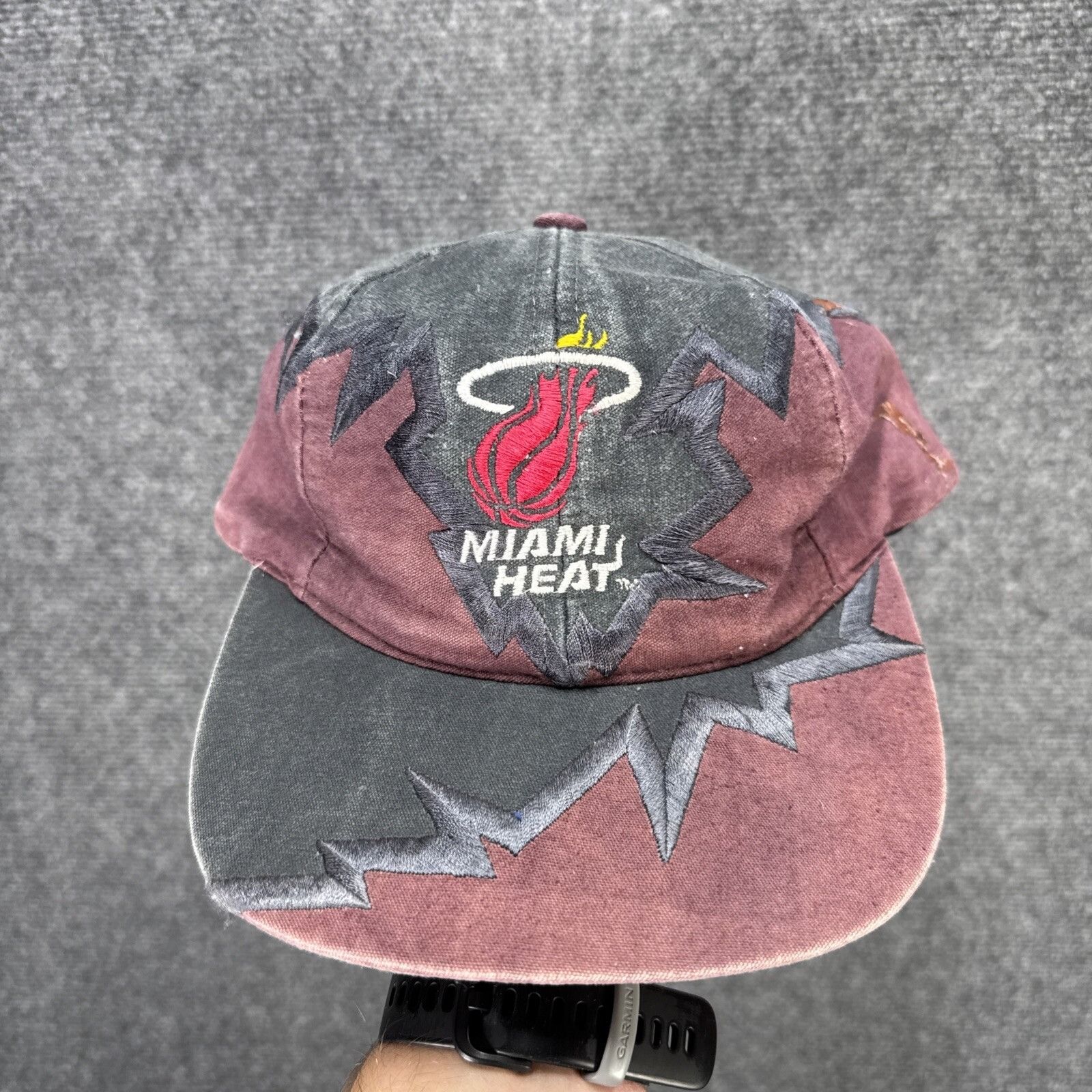 Vintage Miami Heat Hat Cap Snapback Jagged Edge Drew Pearson
