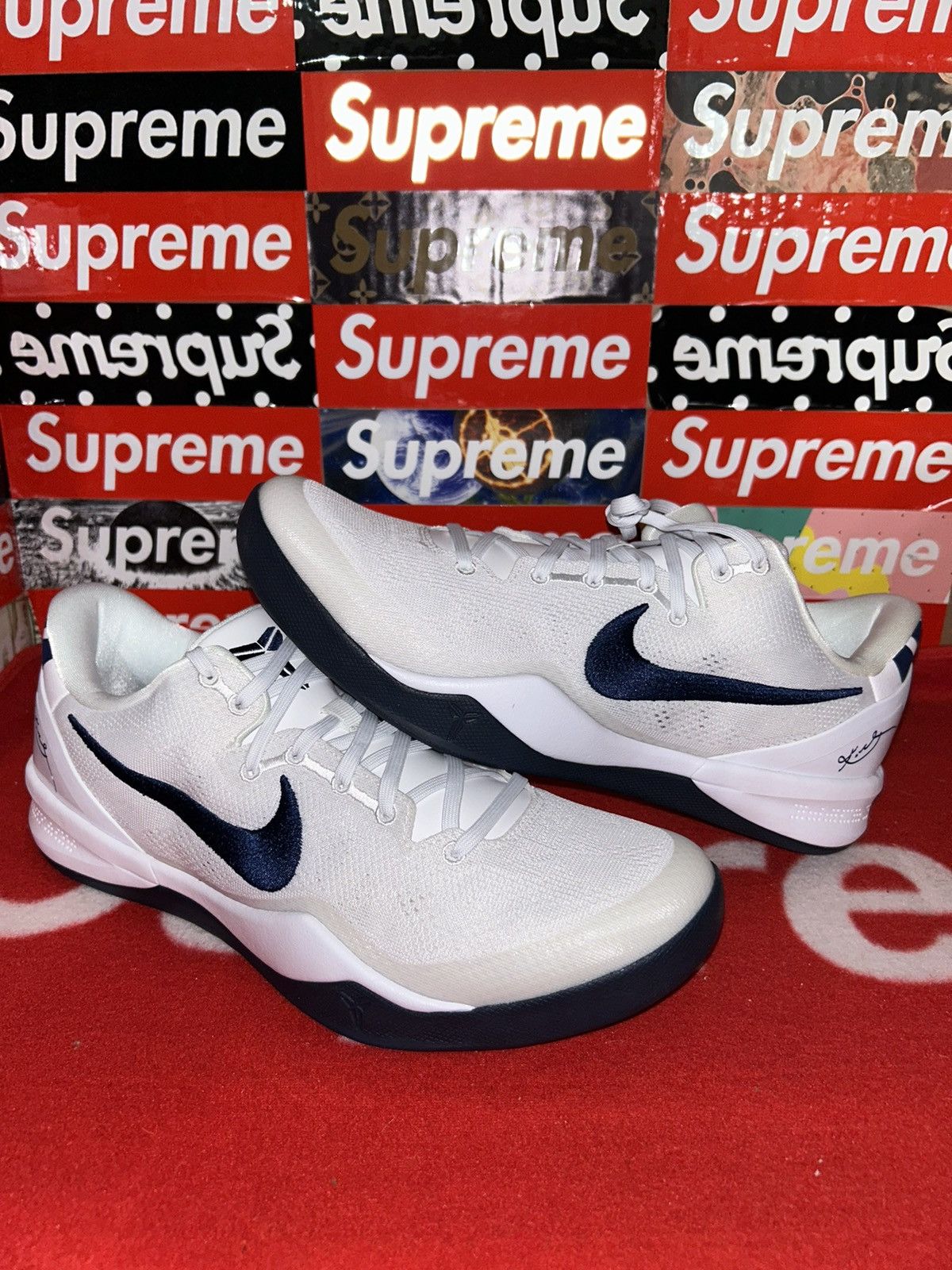 Nike SAMPLE Nike Kobe 8 Protro TB Promo ‘White Midnight Navy’ NEW Size US 13 / EU 46 - 1 Thumbnail