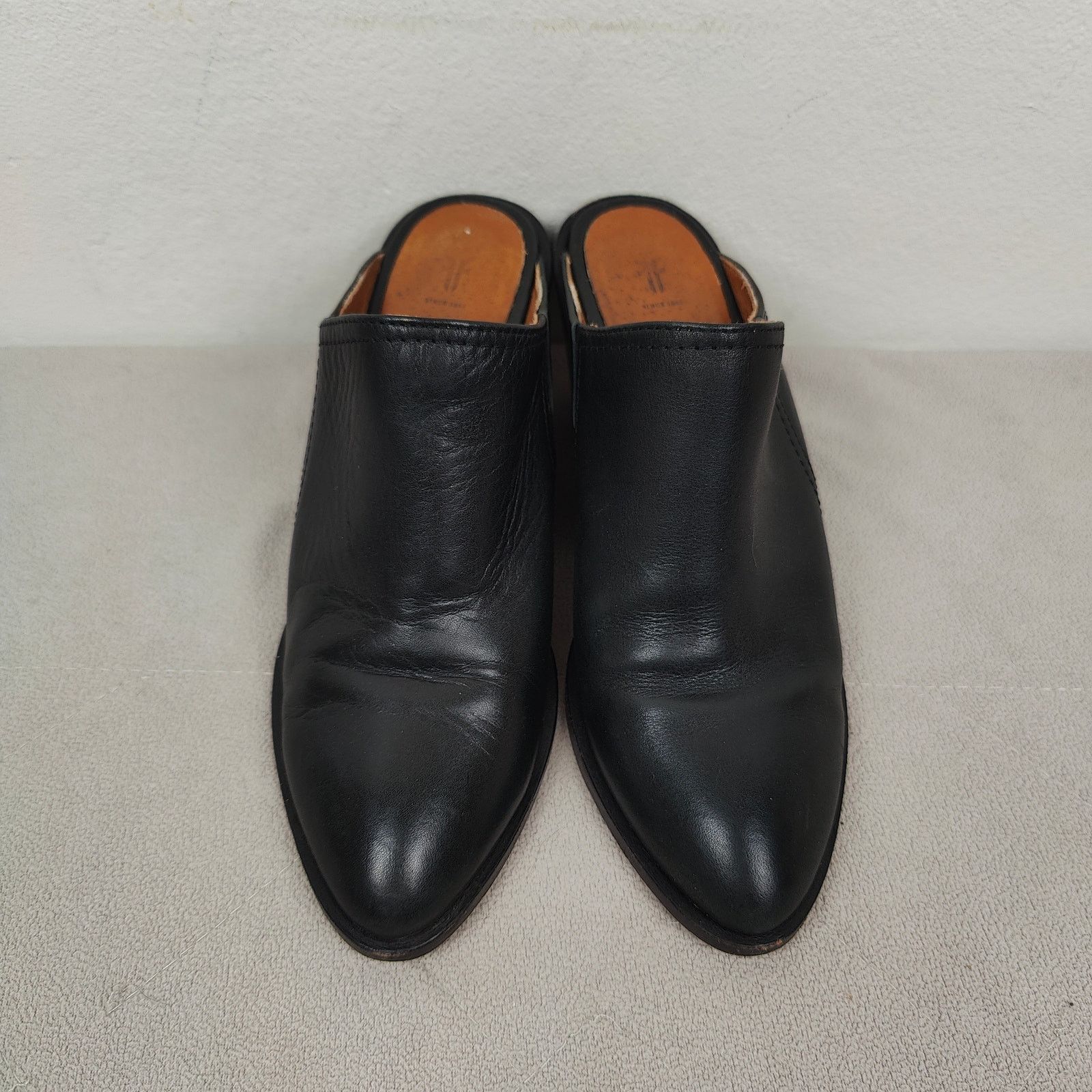 Frye Frye Serena Mules Womens 8.5 Black Leather Wedge Sandals Size US 8.5 / IT 38.5 - 5 Thumbnail