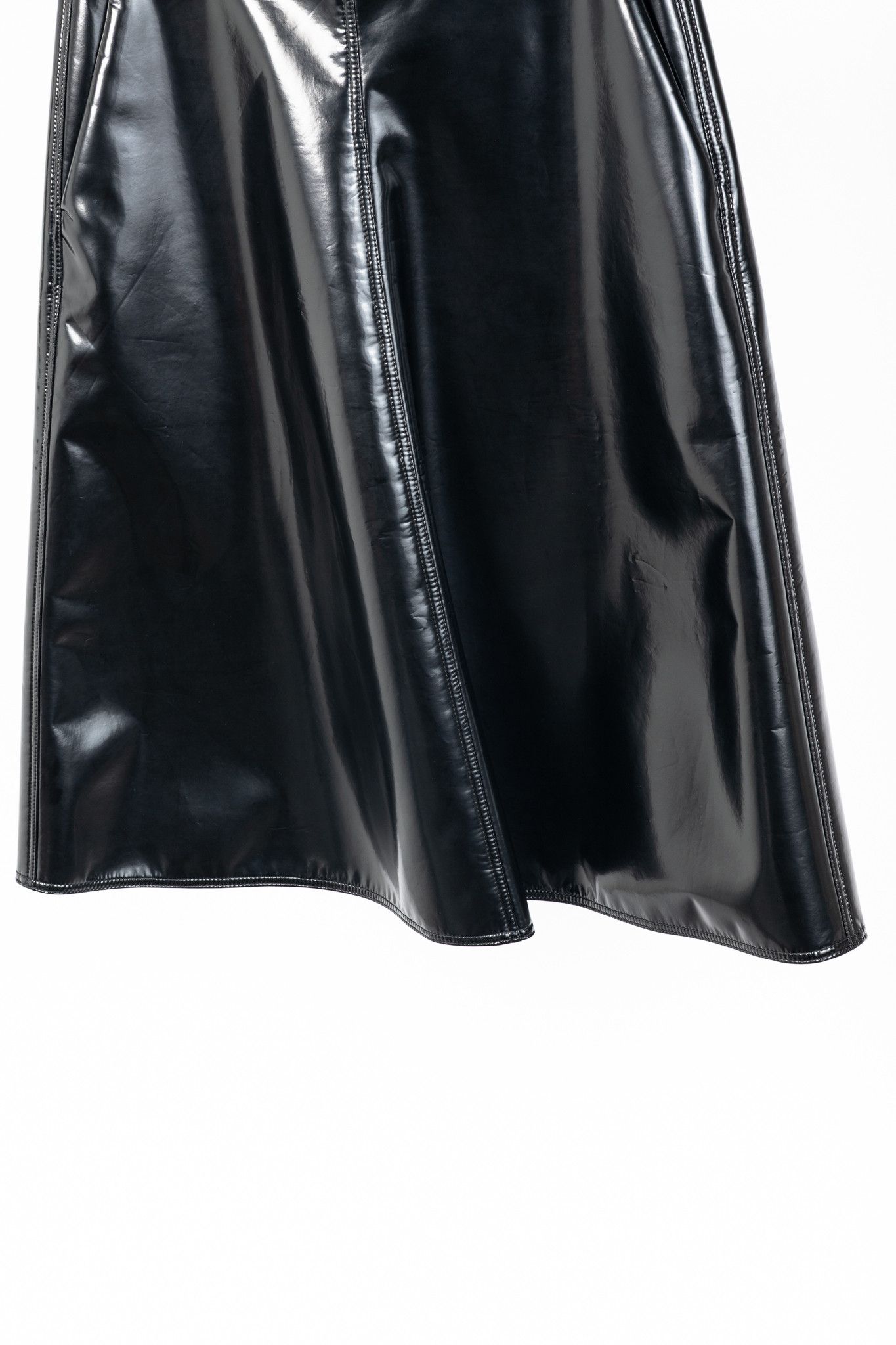 Moncler Moncler Genius 2 Moncler 1952 Faux-Leather A-Line Midi Skirt Size 30" / US 8 / IT 44 - 5 Thumbnail