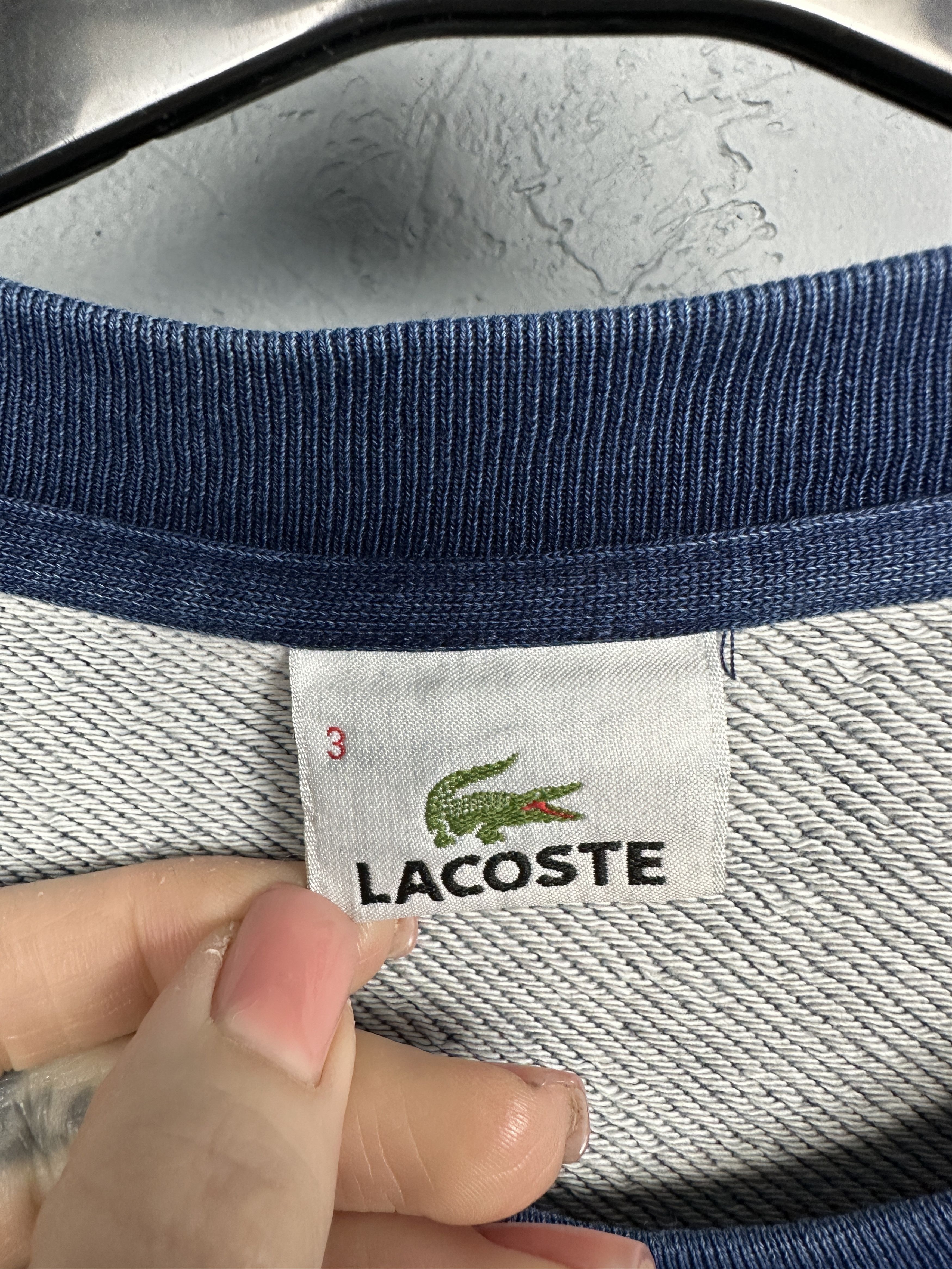 Lacoste Lacoste Mens Crew Neck Washed Cotton Sweatshirt Size US S / EU 44-46 / 1 - 3 Thumbnail