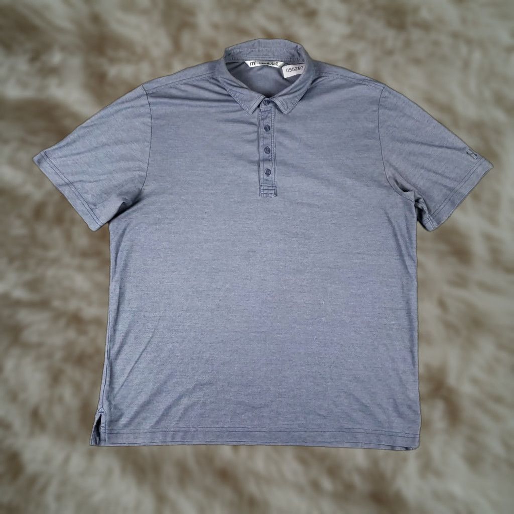 TravisMathew Travis Mathew Polo Shirt Mens XL Blue Solid Activewear Casual Golf Short Sleeve Polo Size US XL / EU 56 / 4 - 1 Thumbnail