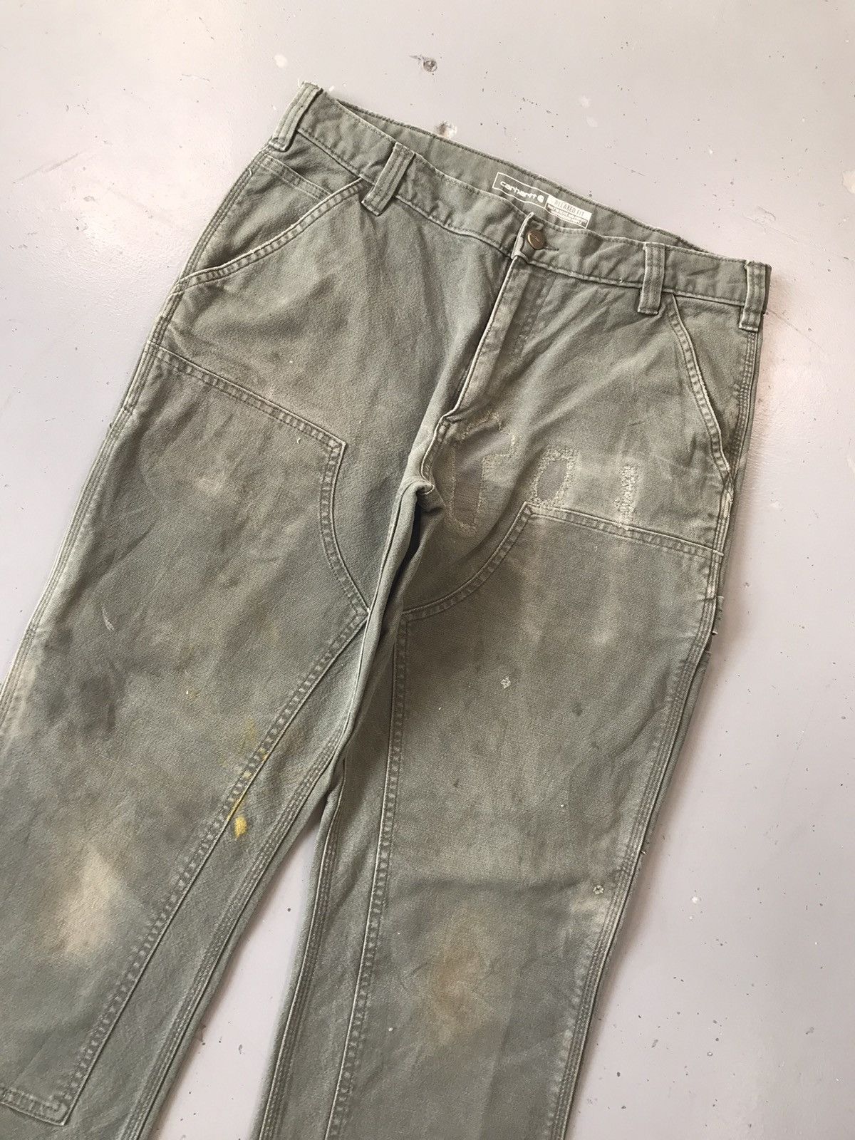 Carhartt × Vintage Vintage Carhartt b136 mos double knee denim Size US 33 - 4 Thumbnail