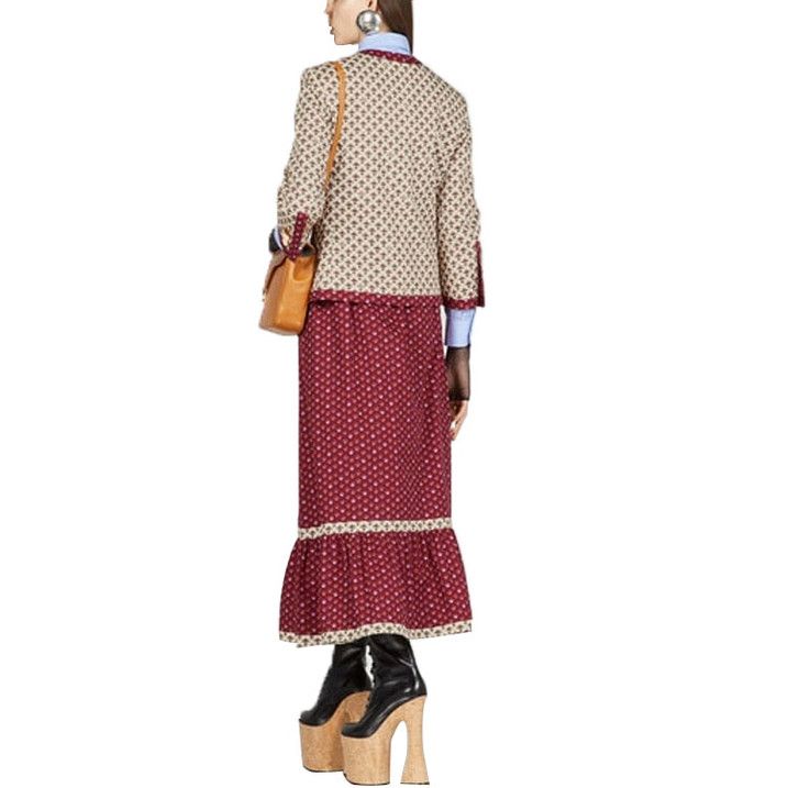 Gucci o1loc1c0226 740455 Flower Print Cotton Jacket in Multicolor Size S / US 4 / IT 40 - 2 Thumbnail