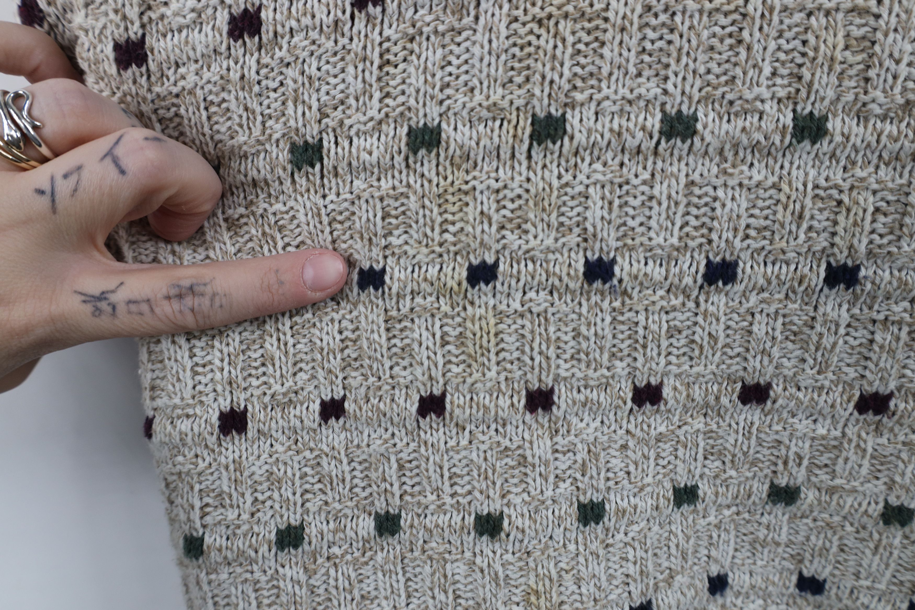 Vintage Vintage 90s Streetwear Rainbow Geometric Knit Sweater USA Size US XL / EU 56 / 4 - 5 Thumbnail
