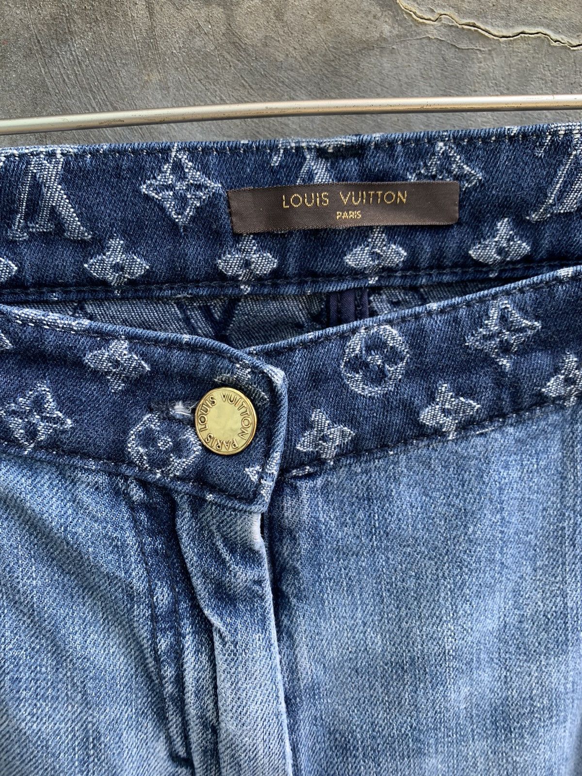 Louis Vuitton Monogram Waist Denim Pants Size 32" / US 10 / IT 46 - 8 Thumbnail
