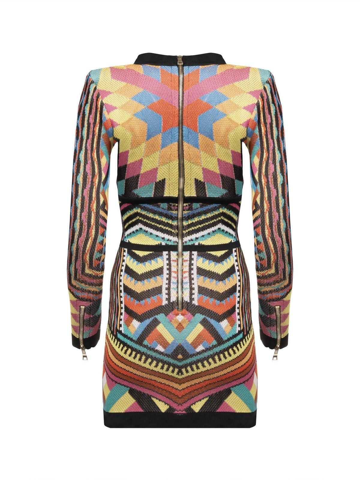Balmain Balmain multicolour knitted v-neck dress Size XS / US 0-2 / IT 36-38 - 2 Thumbnail