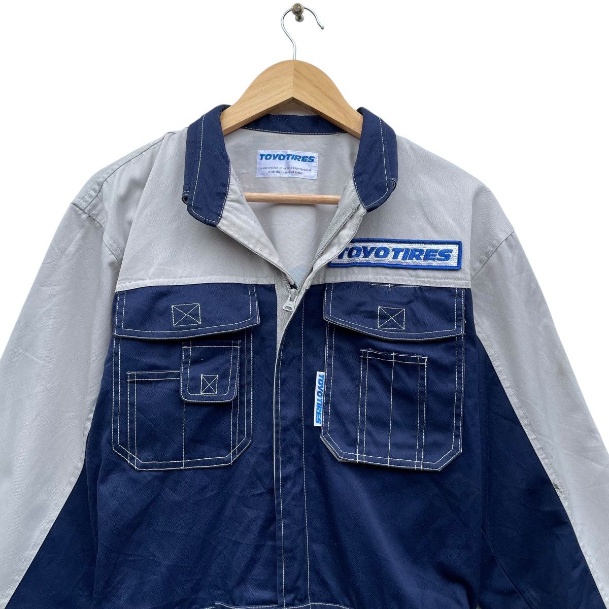 Japanese Brand × Vintage 💥Vintage Toyotires Workwear Coverall Suit Jacket Size US 31 - 3 Thumbnail