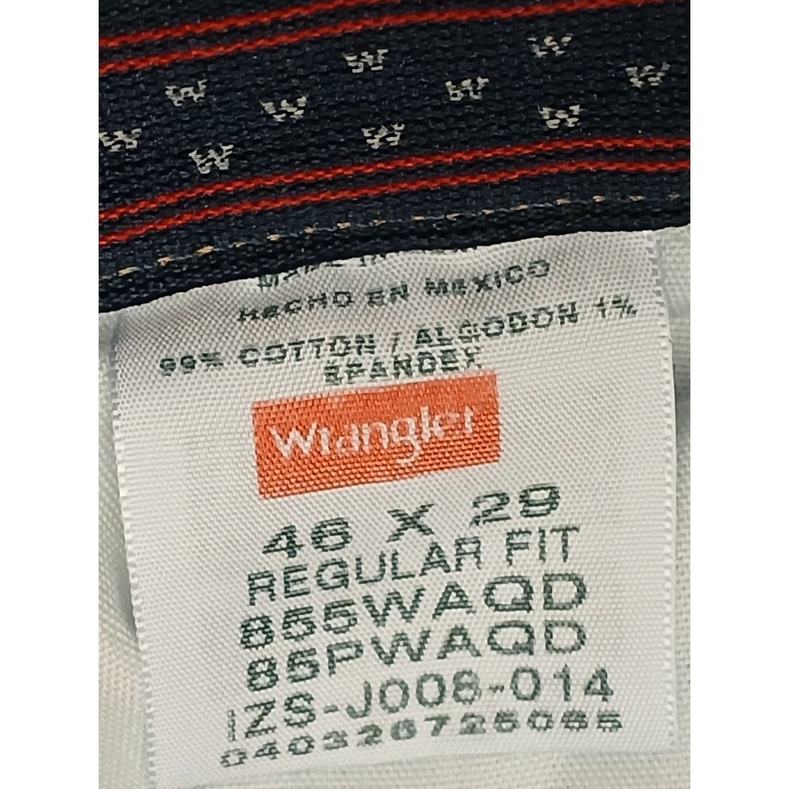 Wrangler Wrangler (46x29) Straight Stretch Waist Blue Denim Jeans Size US 30 / EU 46 - 8 Thumbnail