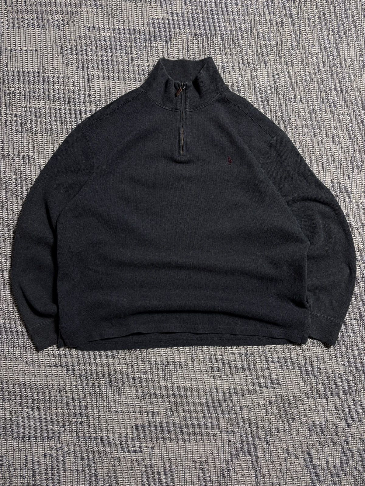 Polo Ralph Lauren Polo Ralph Lauren Vintage Gray 1/3 Zip Cotton Sweater Size US XL / EU 56 / 4 - 6 Thumbnail