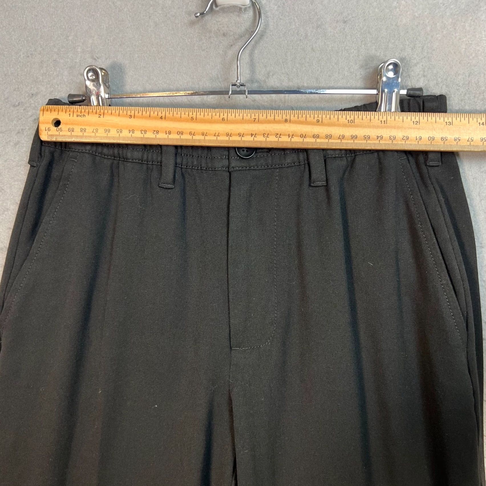 Gap Gap XS Black Elastic Waist Straight Leg Pants Mens Trousers Pleated Dress Pants - Regular Inseam 31in Size US 27 - 5 Thumbnail