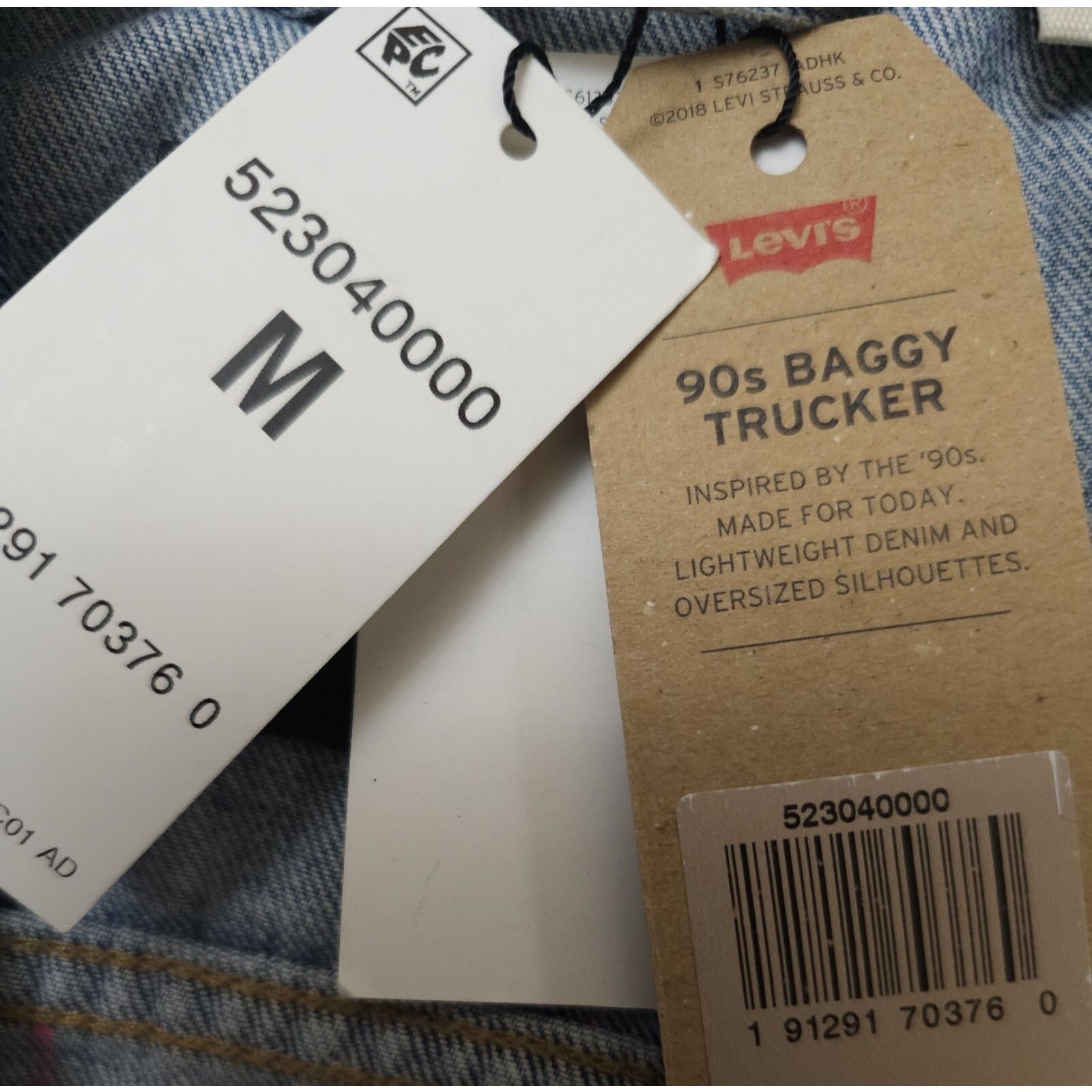 Levi's Levi Strauss Signature Men's 90s Baggy Trucker Denim Size M Size US M / EU 48-50 / 2 - 8 Thumbnail