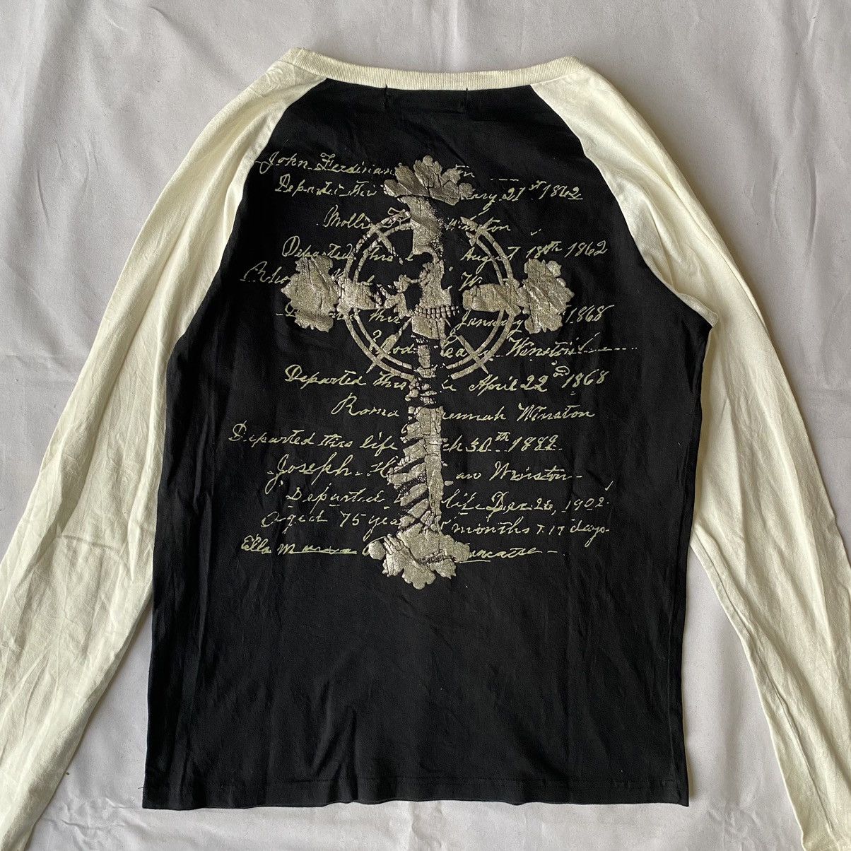 Hysteric Glamour × Japanese Brand × Le Grande Bleu (L.G.B.) Designer Armee Francaise Cross Poem Long Sleeve Tees Size US M / EU 48-50 / 2 - 8 Thumbnail