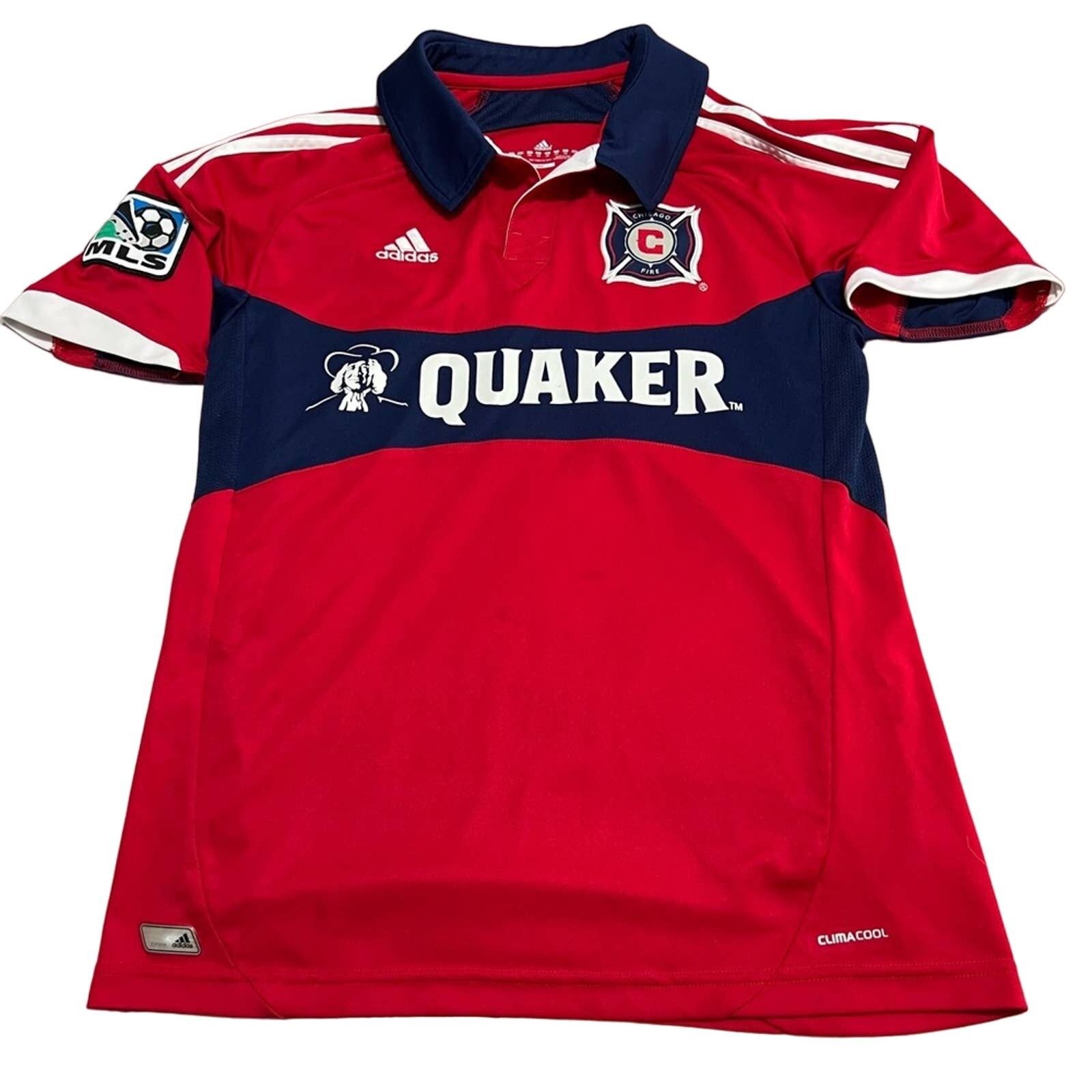 Adidas Chicago Fire Jersey Adidas Soccer Youth Boys MLS Quaker RARE Size US S / EU 44-46 / 1 - 1 Thumbnail